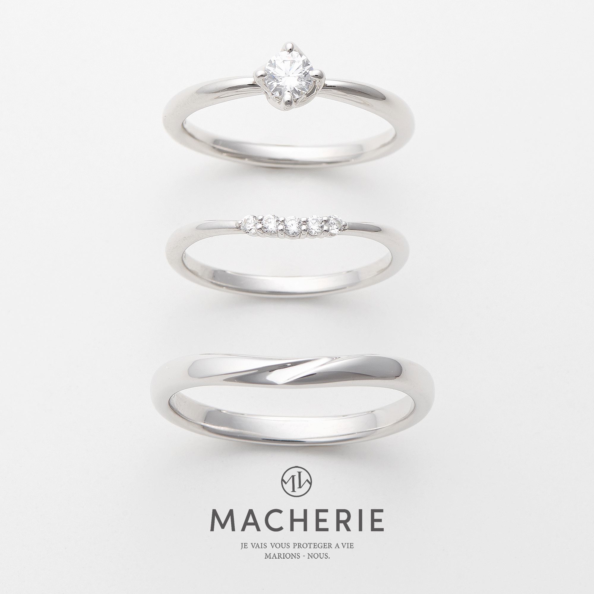 MACHERIE マシェリの婚約指輪と結婚指輪のセットリングcitaシータ