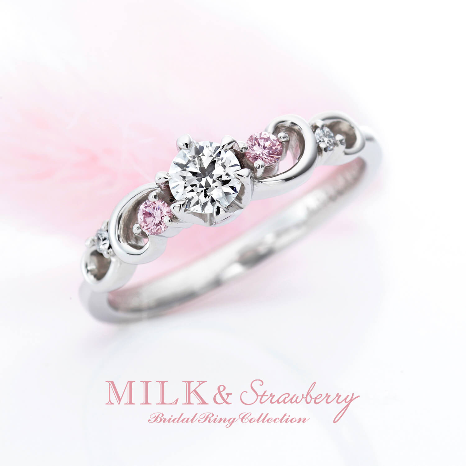 MILK&Strawberryミルク&ストロベリーの婚約指輪UNECORDEアンコード