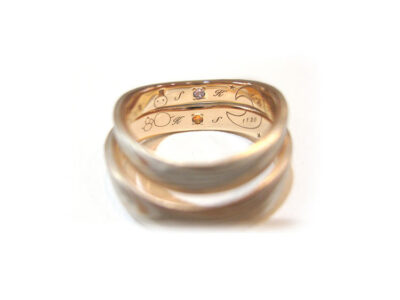 杢目金屋の結婚指輪の合わせ刻印