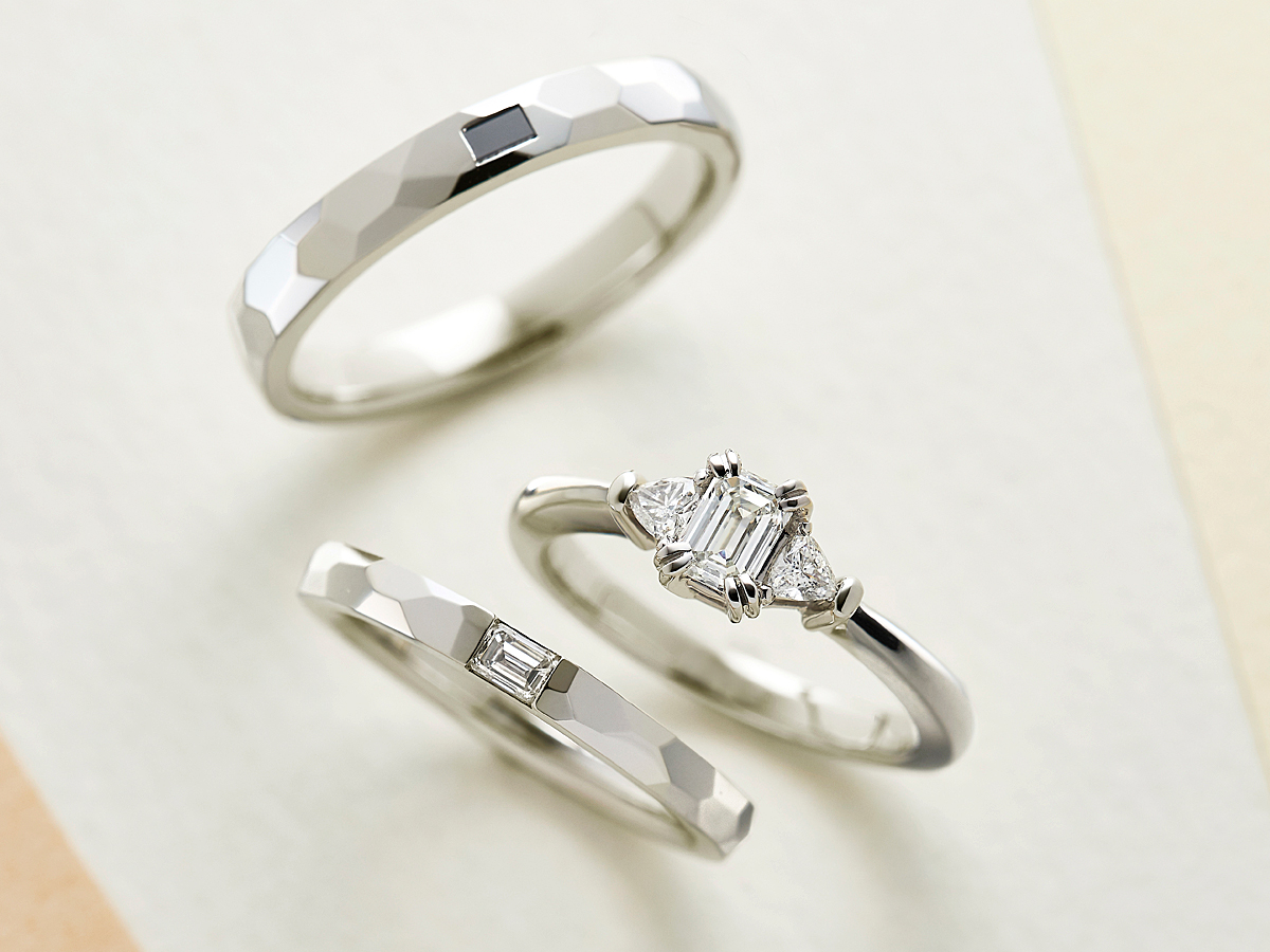 ORECCHIOオレッキオの婚約指輪エンゲージリングEngagementrinと結婚指輪マリッジリングMarriagering のamanアマン