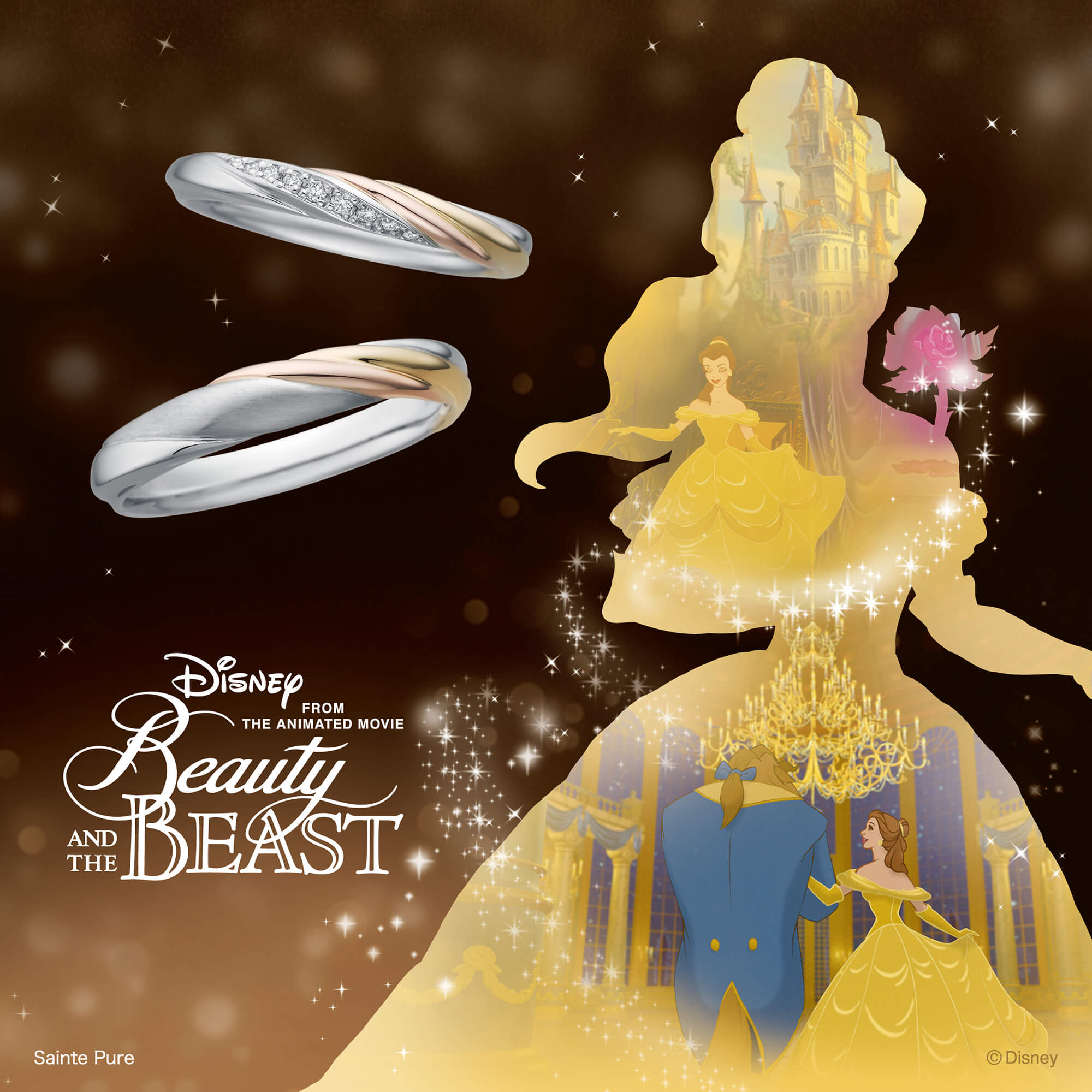 Disney美女と野獣ディズニーびじょとやじゅうの結婚指輪BewithYouビーウィズユー