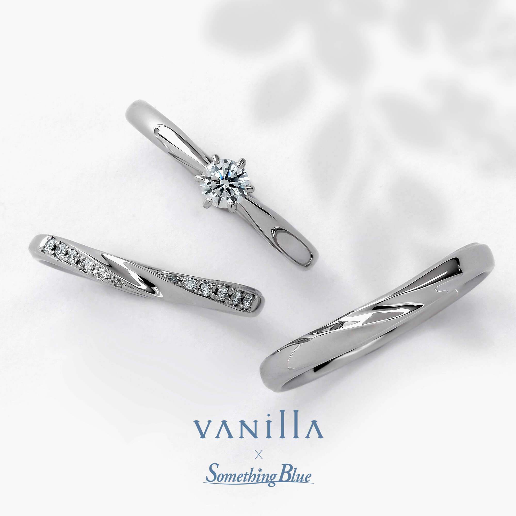 VANillA×SomethingBlueヴァニラ×サムシングブルーの婚約指輪エンゲージリングEngagementringと結婚指輪マリッジリングMarriageringとセットリングSetringのAlbaRoseアルバローズ