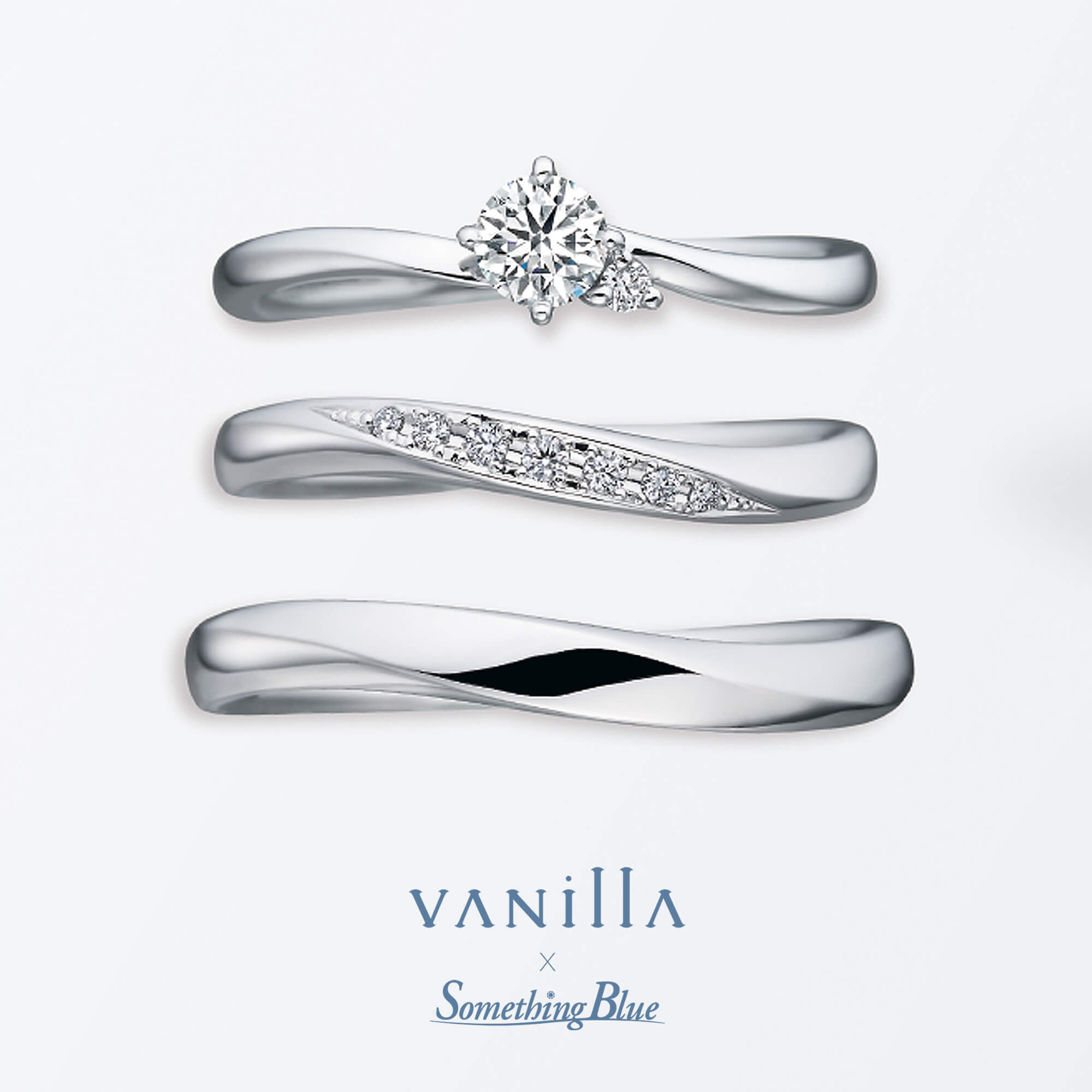 VANillA×SomethingBlueヴァニラ×サムシングブルーの婚約指輪エンゲージリングEngagementringと結婚指輪マリッジリングMarriageringとセットリングSetringのCalla カラー