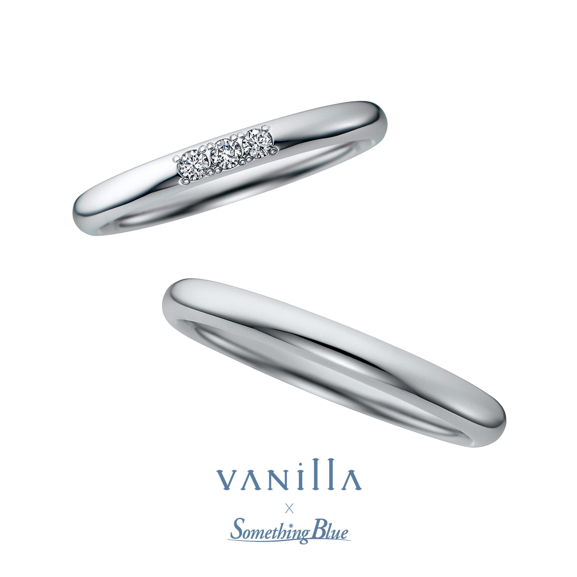 VANillA×SomethingBlueヴァニラ×サムシングブルーの結婚指輪マリッジリングMarriageringのLilasリラの表面加工がミラーのPt950のPlatinum950のプラチナ950