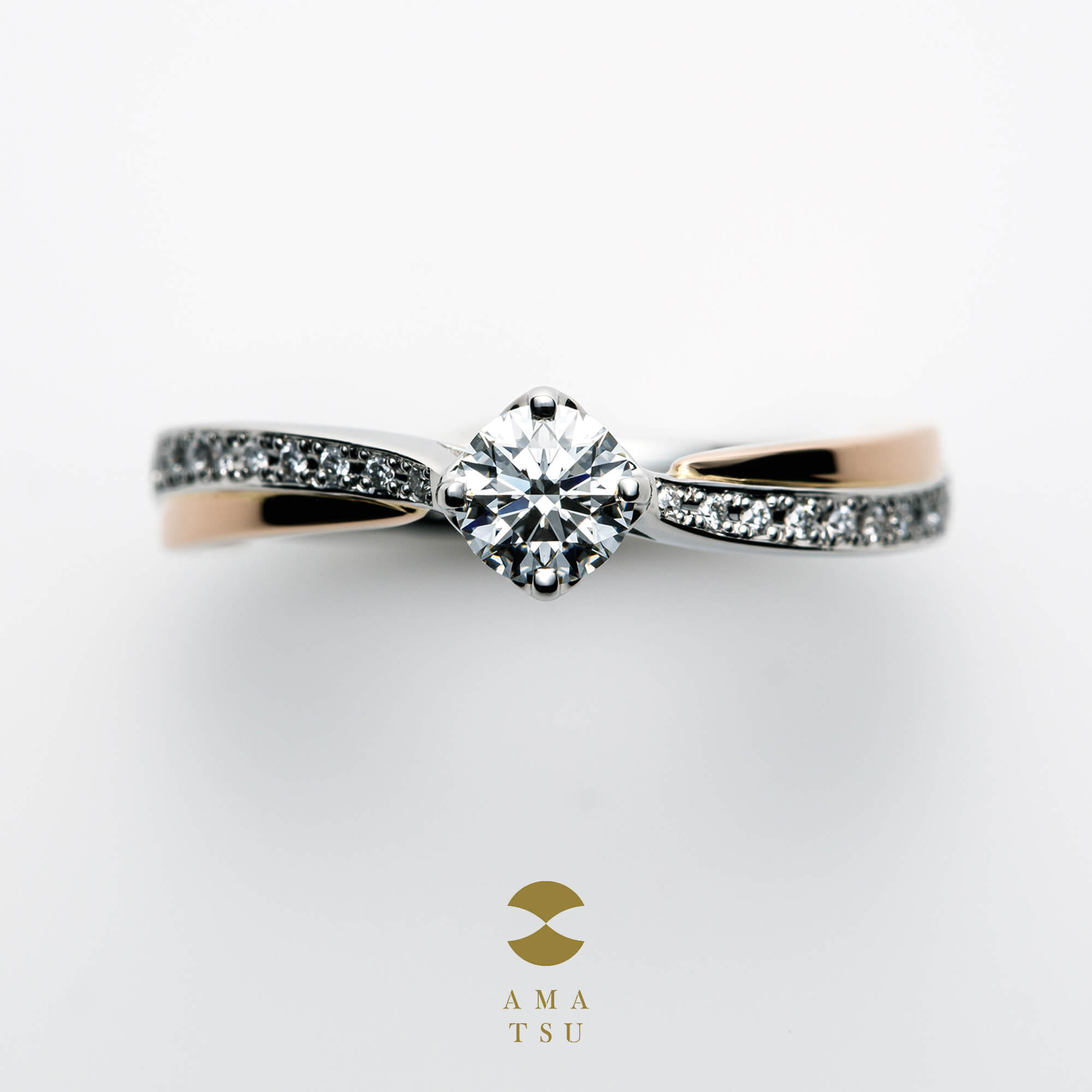 AMATSUアマツの婚約指輪エンゲージリングEngagementringのAMT–E–1/25の久kyuキュウ