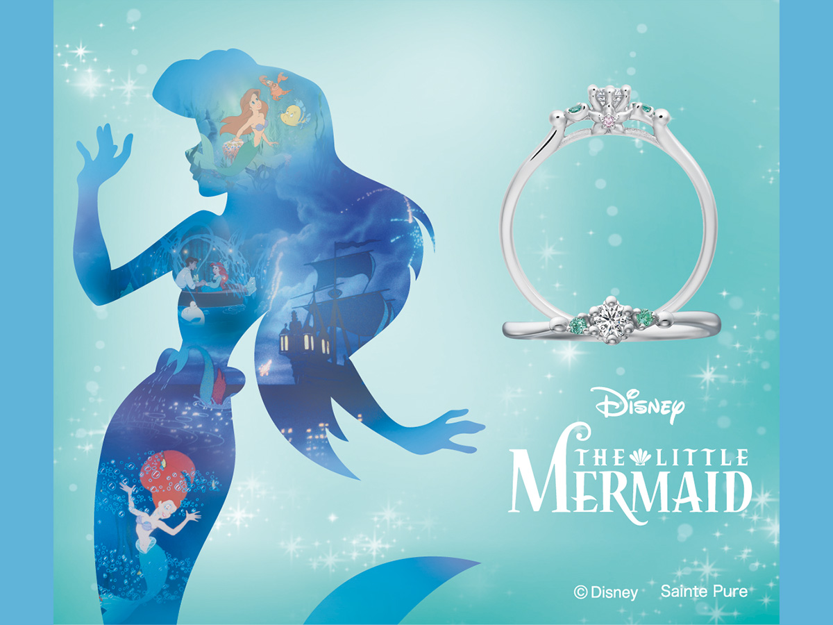 Disney リトルマーメイドの期間 ・ 数量限定婚約指輪 「Emerald Lagoon（エメラルドラグーン）-きらめく想い- 」