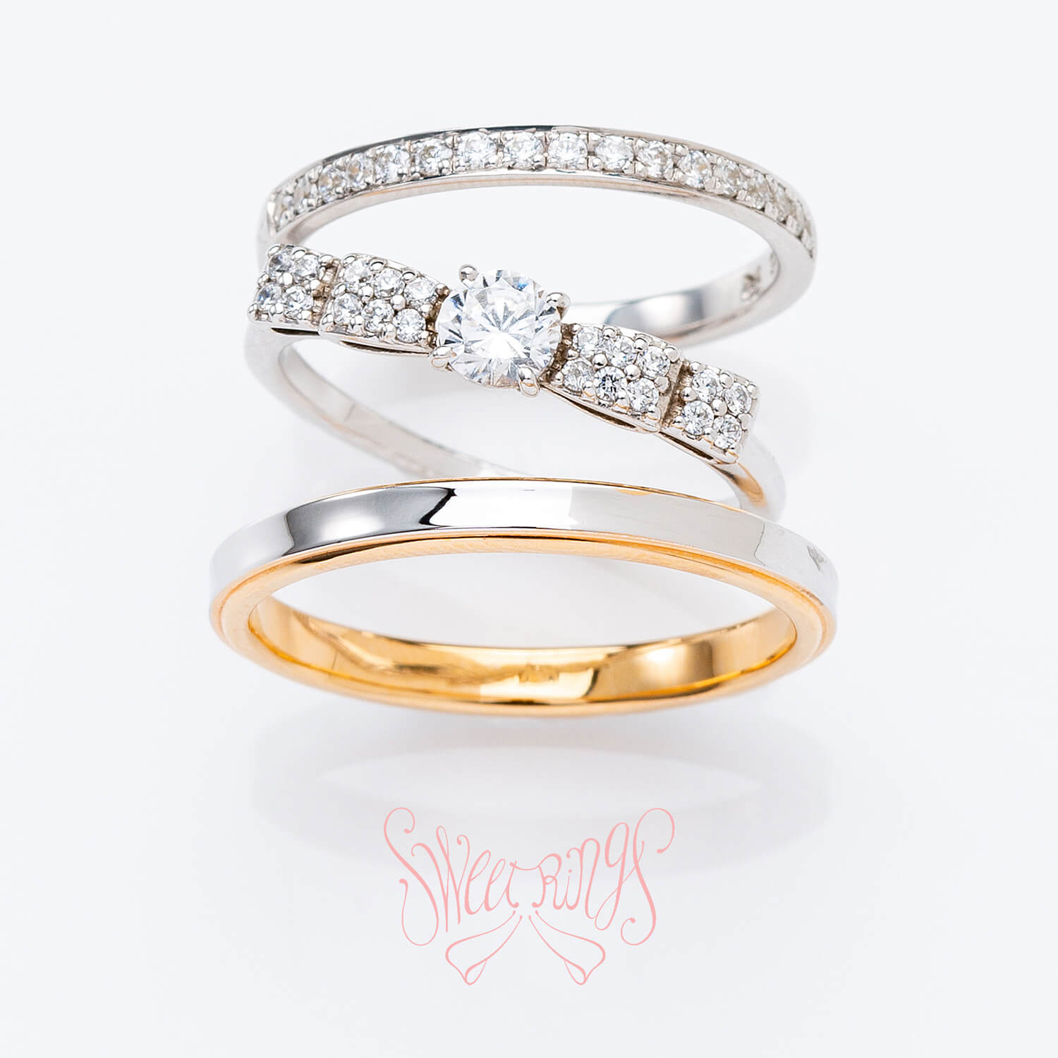 SweetRingsスイートリングスの婚約指輪と結婚指輪GeorgetteとPsyché とAmourジョーゼットとプシュケとアムール