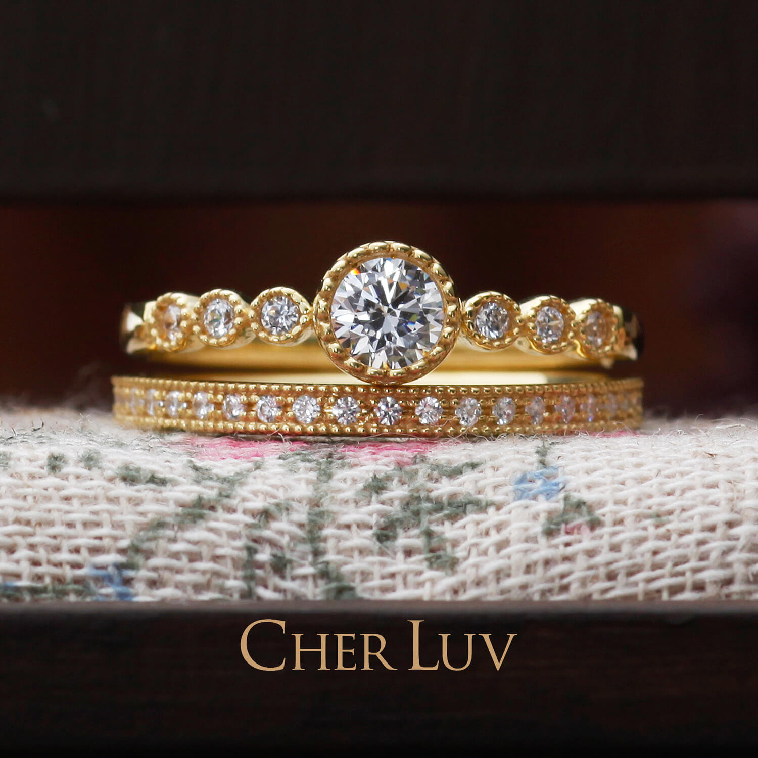 CHERLUVシェールラヴの婚約指輪BOUVARDIAブバルディアと結婚指輪BEGONIAベゴニア