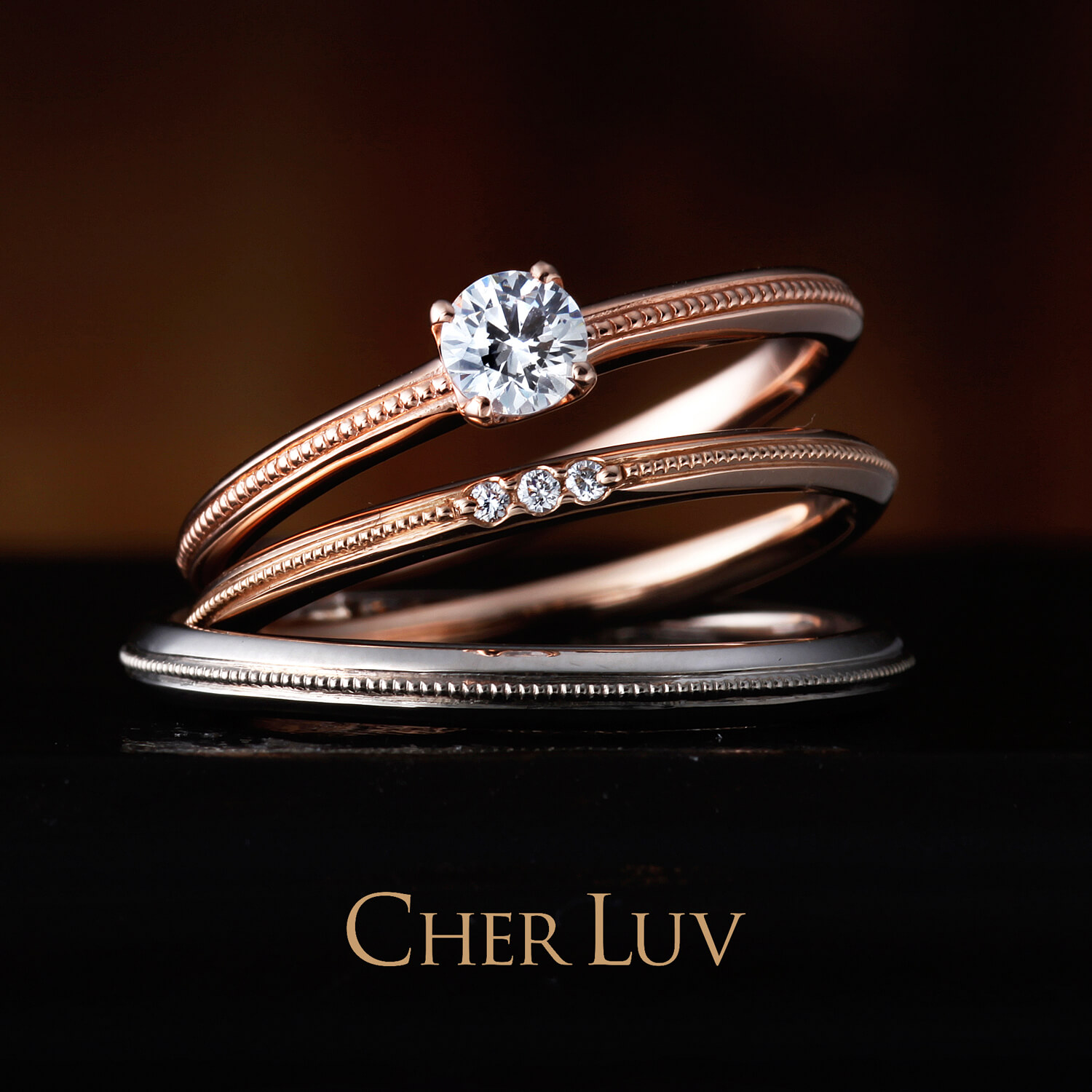 CHERLUVシェールラヴの婚約指輪と結婚指輪CAMPANULEカンパニュラ