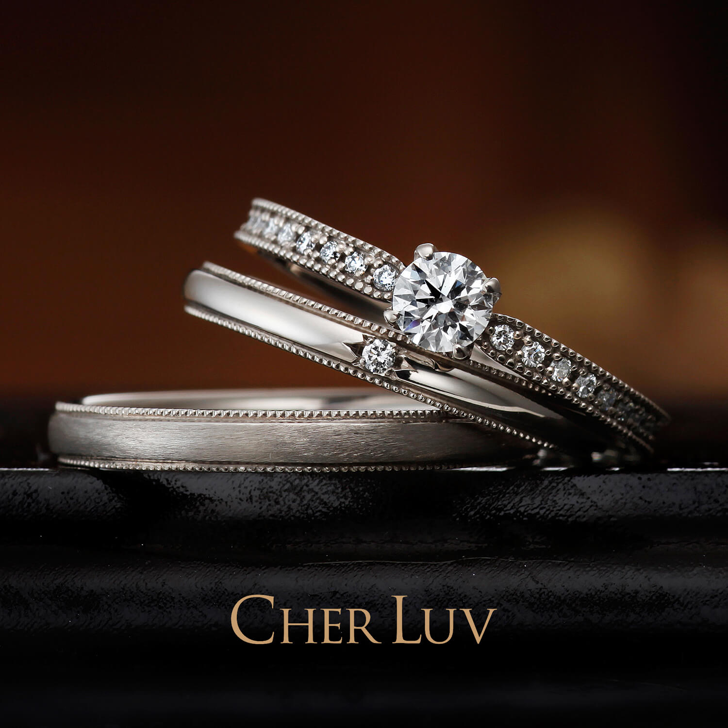 CHERLUVシェールラヴの婚約指輪と結婚指輪LILYリリー