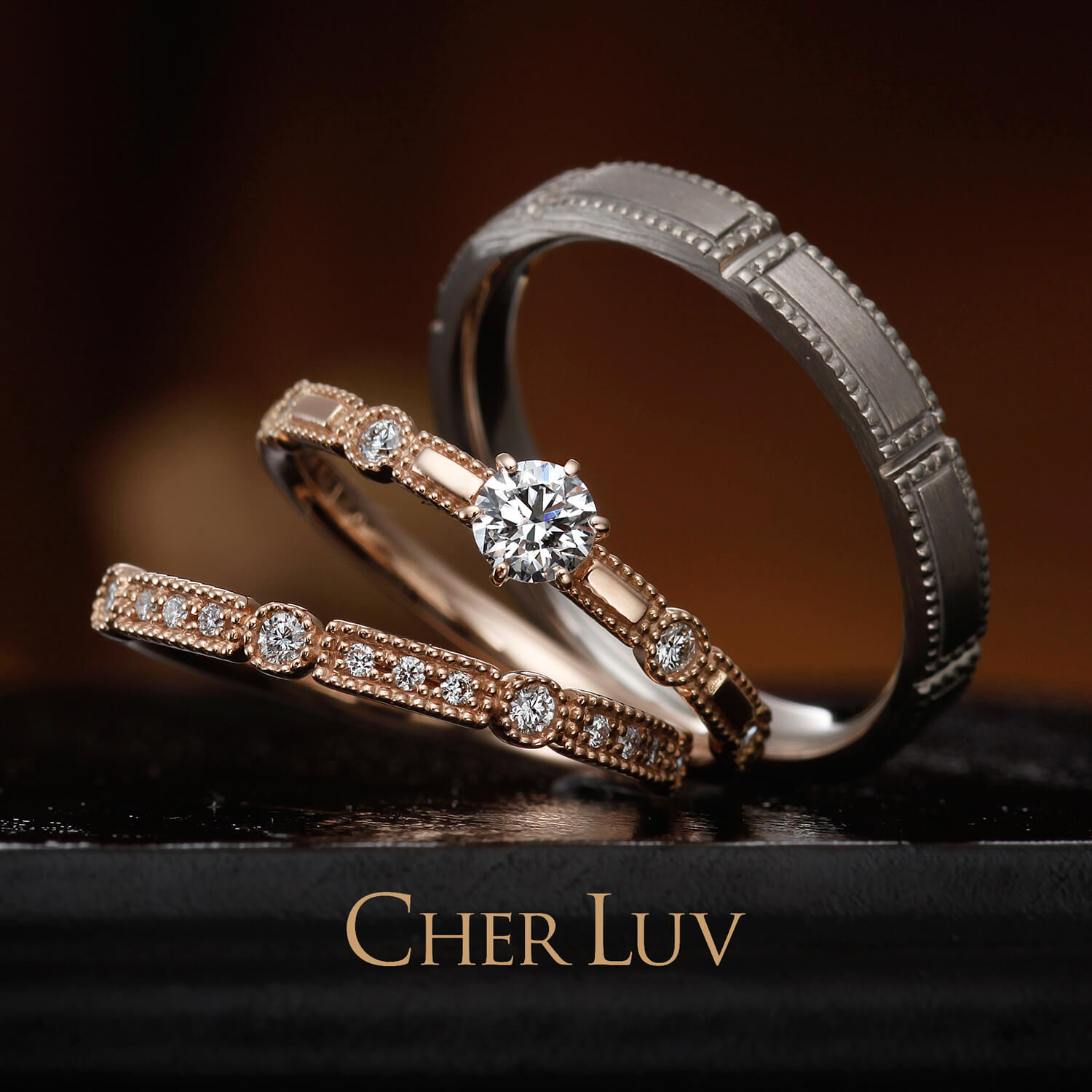 CHERLUVシェールラヴの婚約指輪と結婚指輪RANUNCULUSラナンキュラス