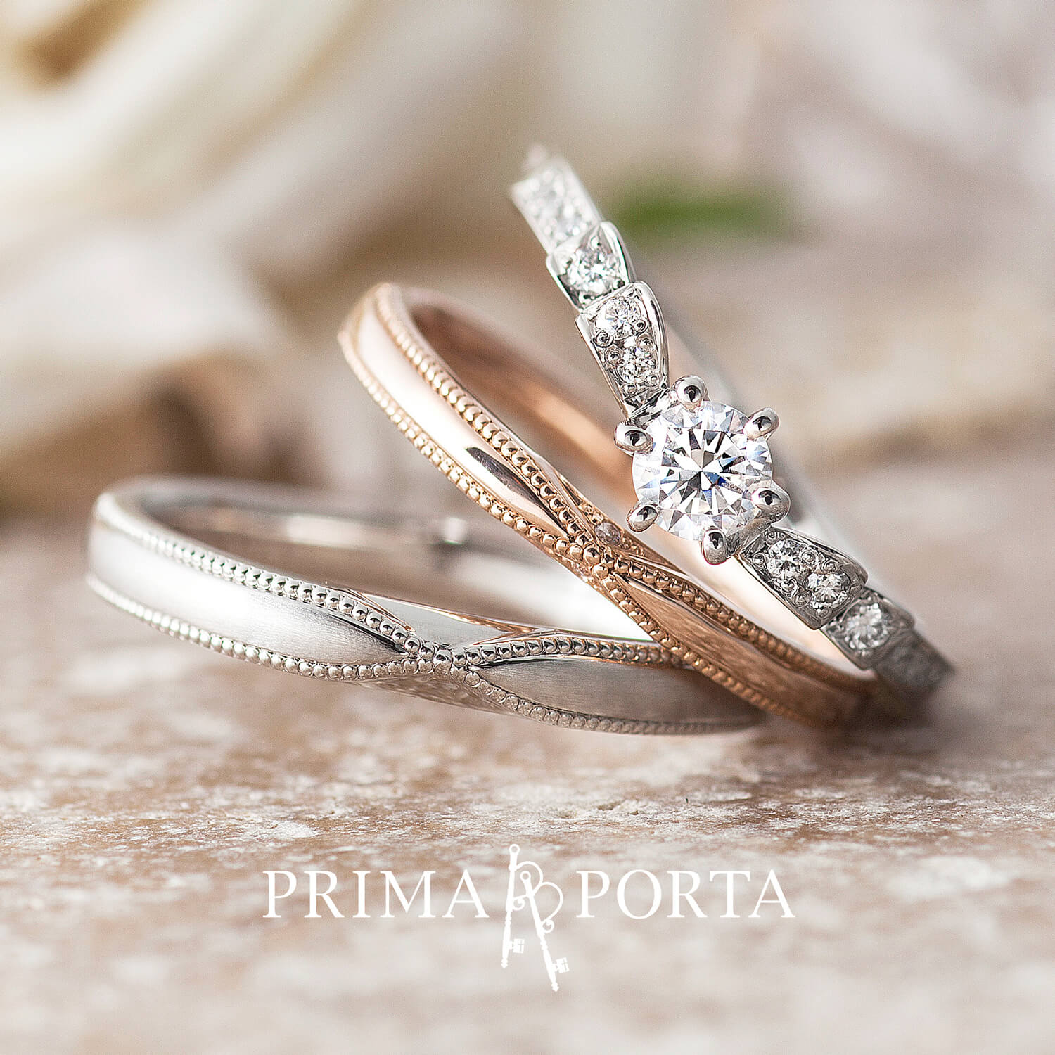 PRIMAPORTAプリマポルタの婚約指輪と結婚指輪Pizzicaピッチカ