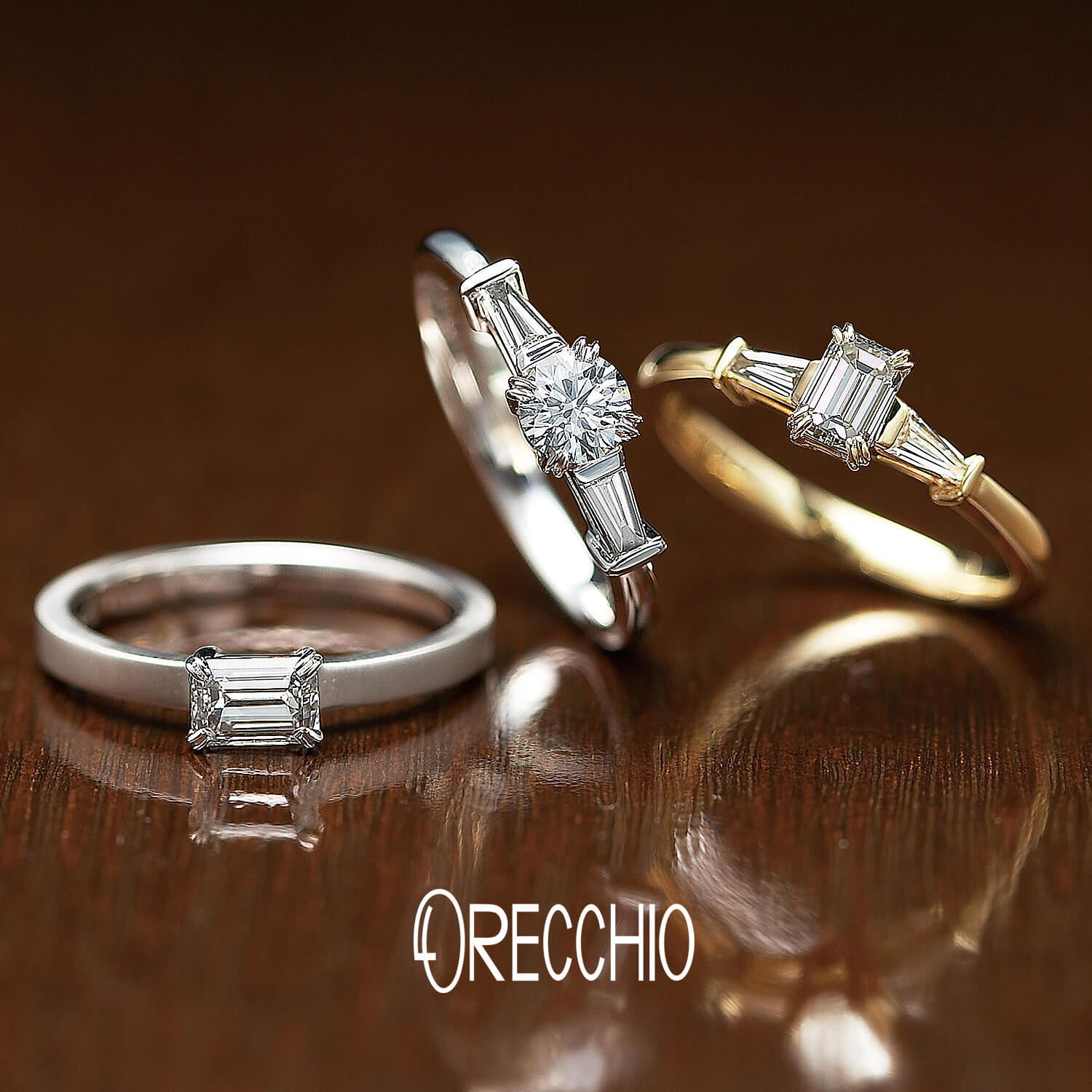 ORECCHIOオレッキオの婚約指輪amanアマンAE-1302sienaシエナSE-1103SE-1105