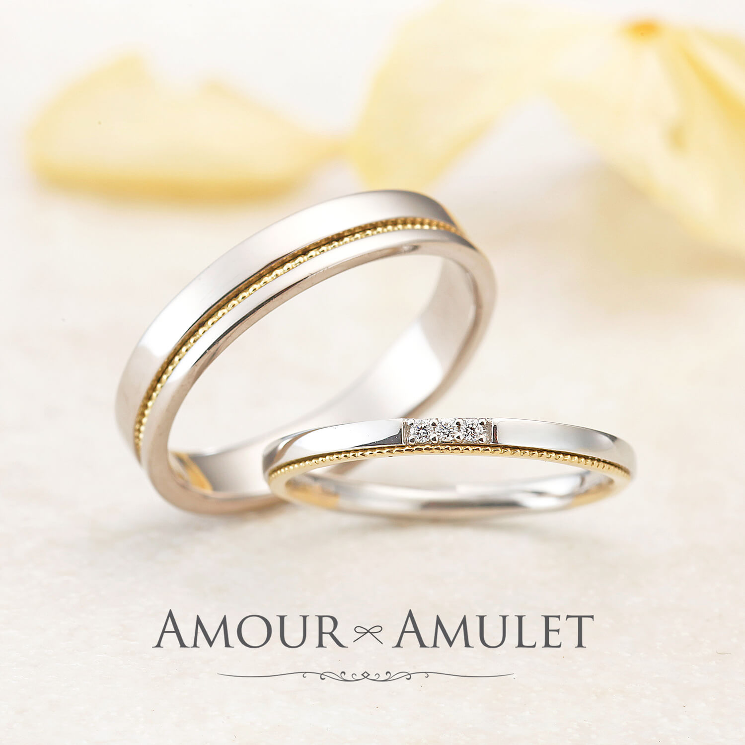 AMOURAMULETアムールアミュレットの結婚指輪ATTACHEアターシュ