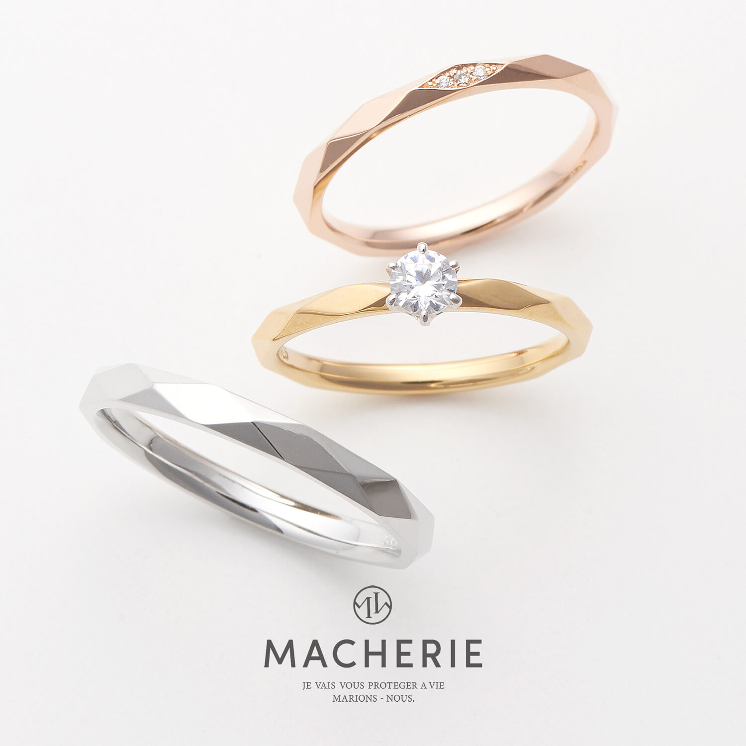 MACHERIEマシェリの婚約指輪と結婚指輪luzルス