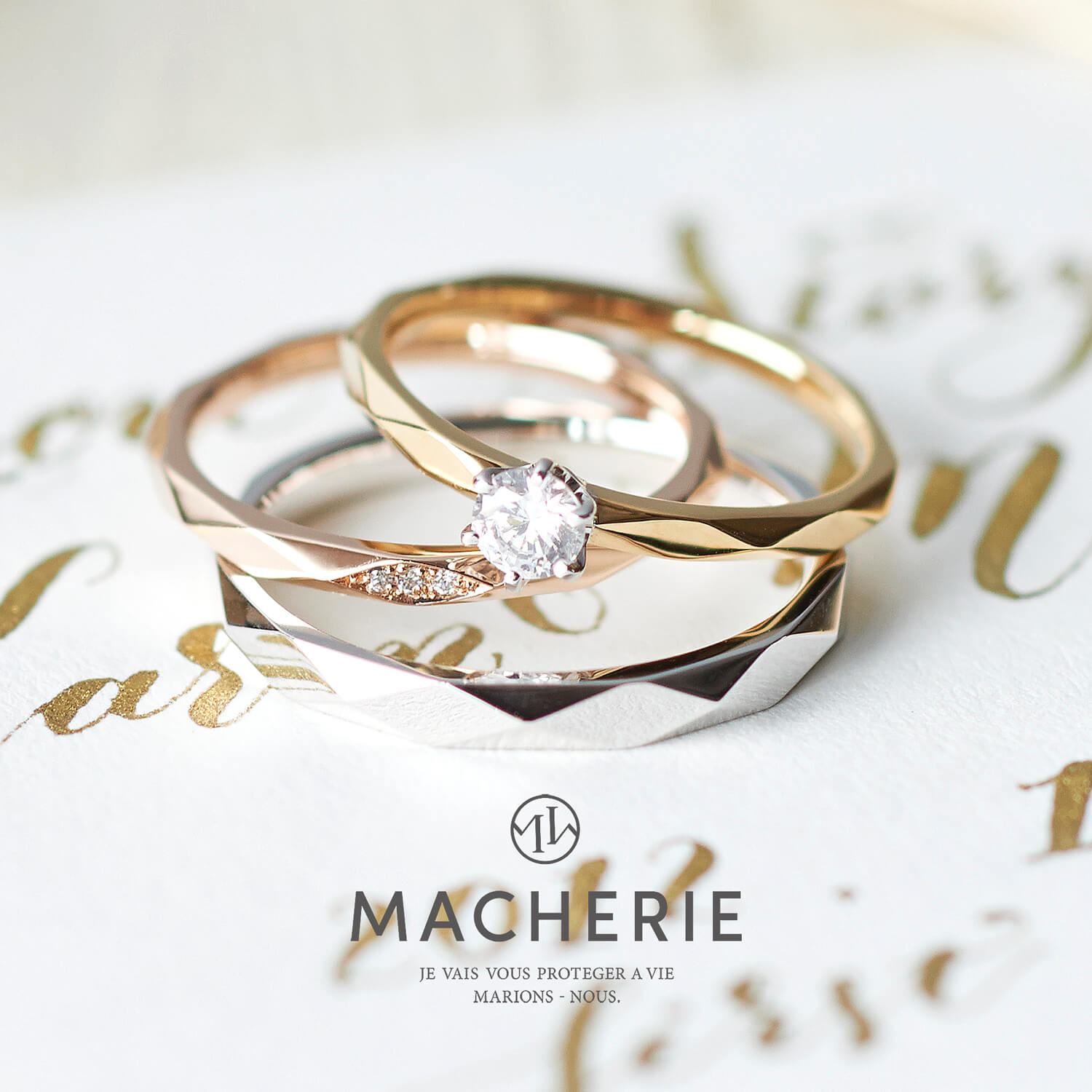 MACHERIEマシェリの婚約指輪と結婚指輪luzルス