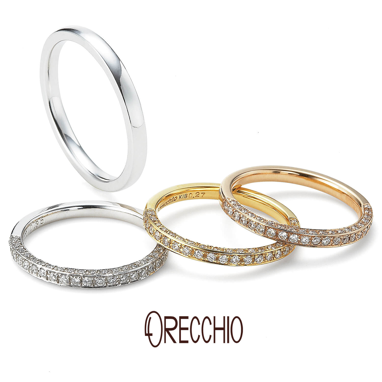 ORECCHIOオレッキオの結婚指輪pipiピピPM-2402とPM-2401