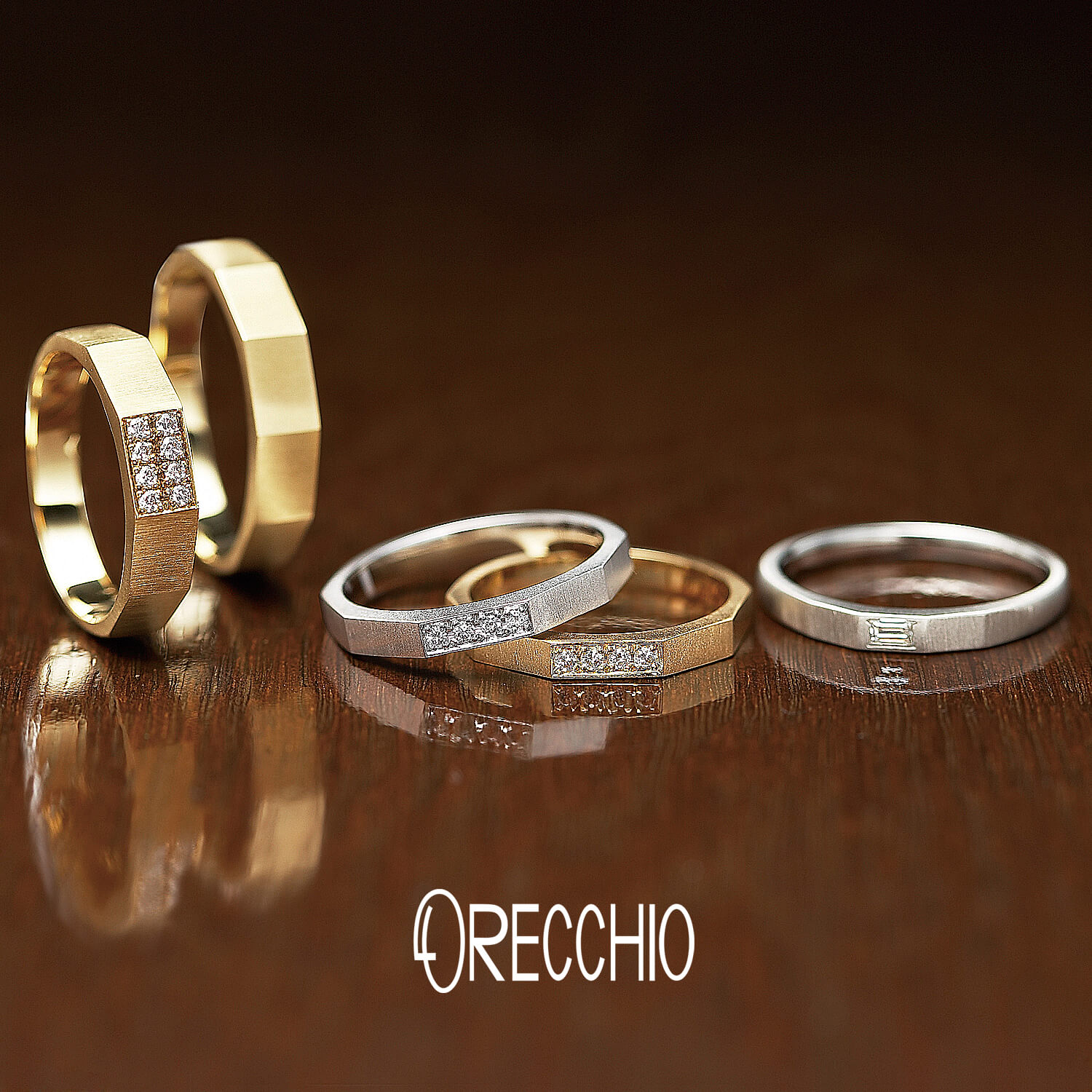 ORECCHIOオレッキオの結婚指輪safariサファリFM-2206とFM-2205とFM-2204