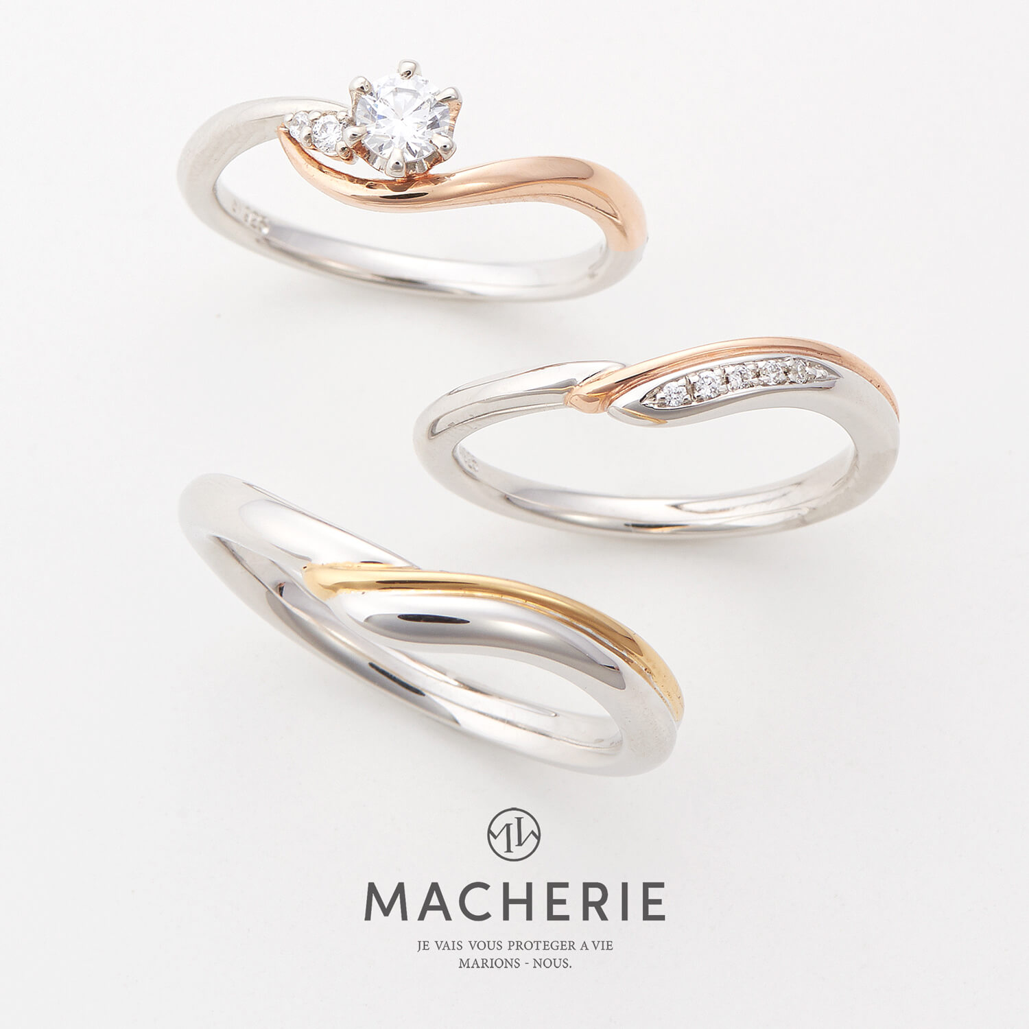 MACHERIEマシェリの婚約指輪と結婚指輪toietmoiトゥエモア