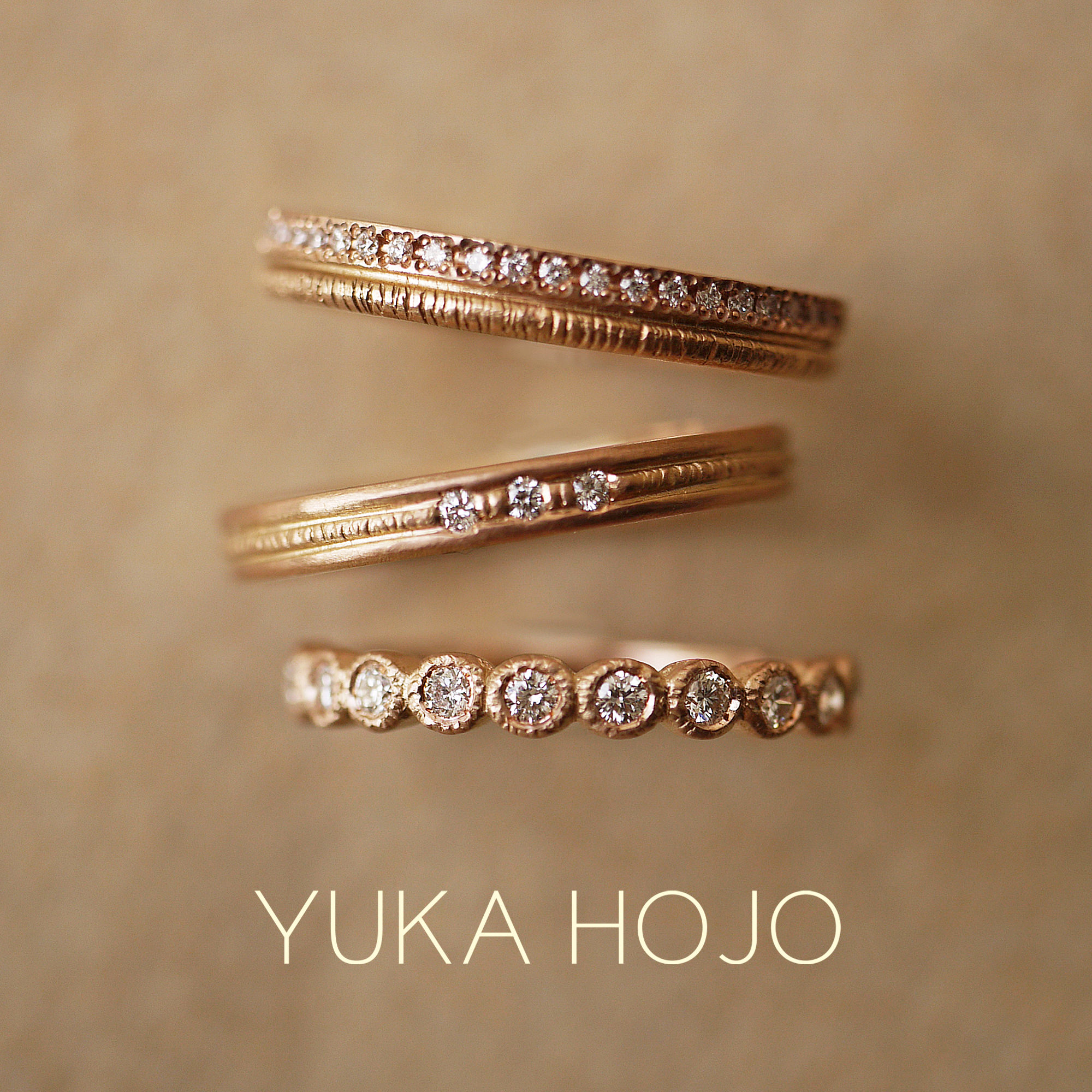 YUKA HOJOユカホウジョウの結婚指輪でマリッジリングのPathパスとCalmカームとBloomブルーム
