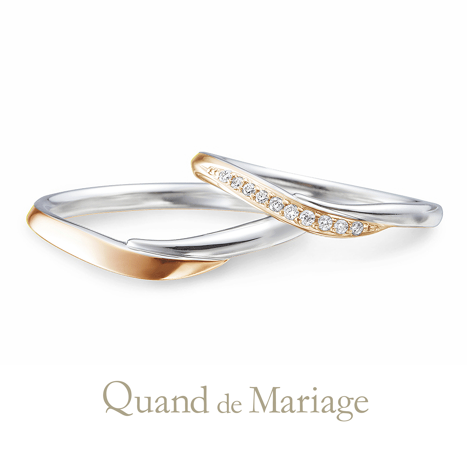 QuanddeMariageのクワンドゥマリアージュの結婚指輪でMarriageringでマリッジリングのAilesのエール