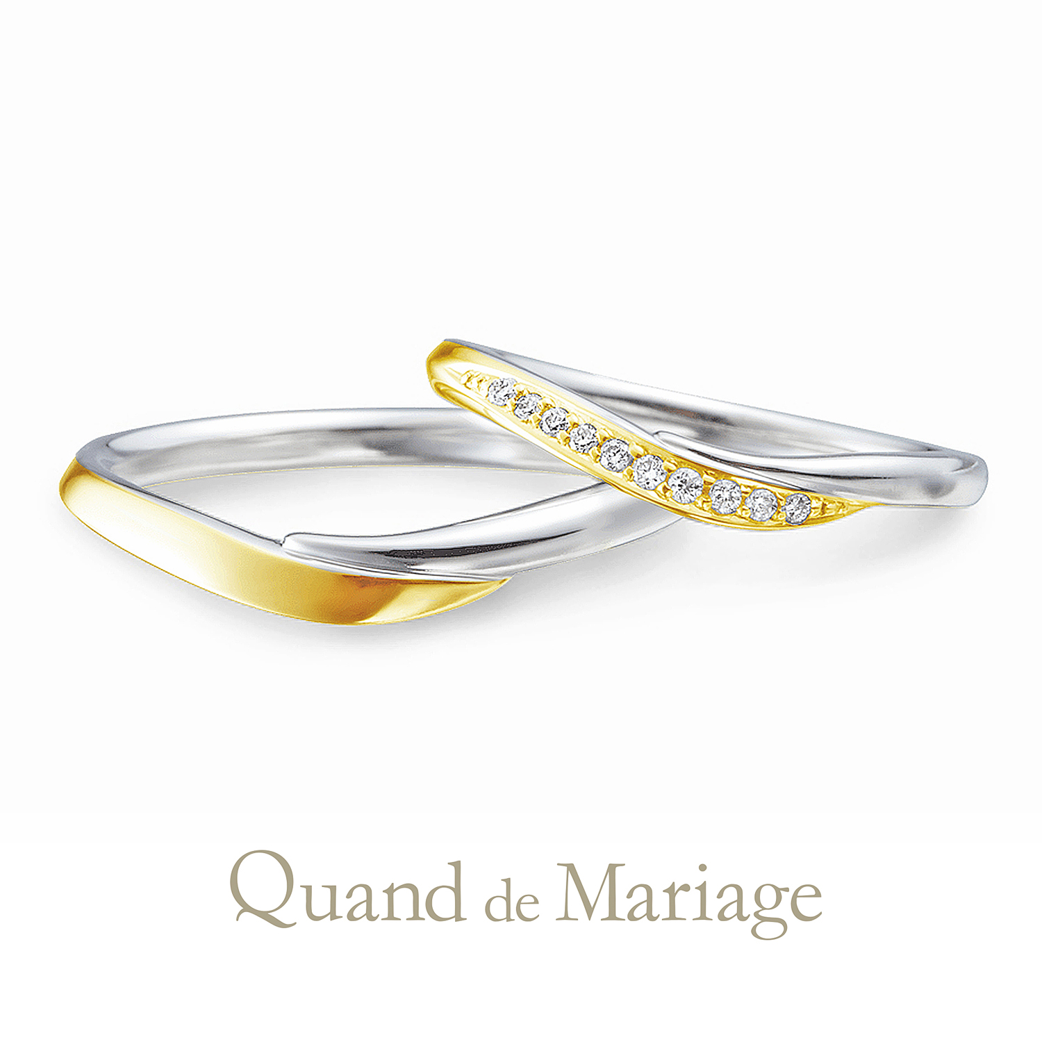 QuanddeMariageのクワンドゥマリアージュの結婚指輪でMarriageringでマリッジリングのAilesのエール