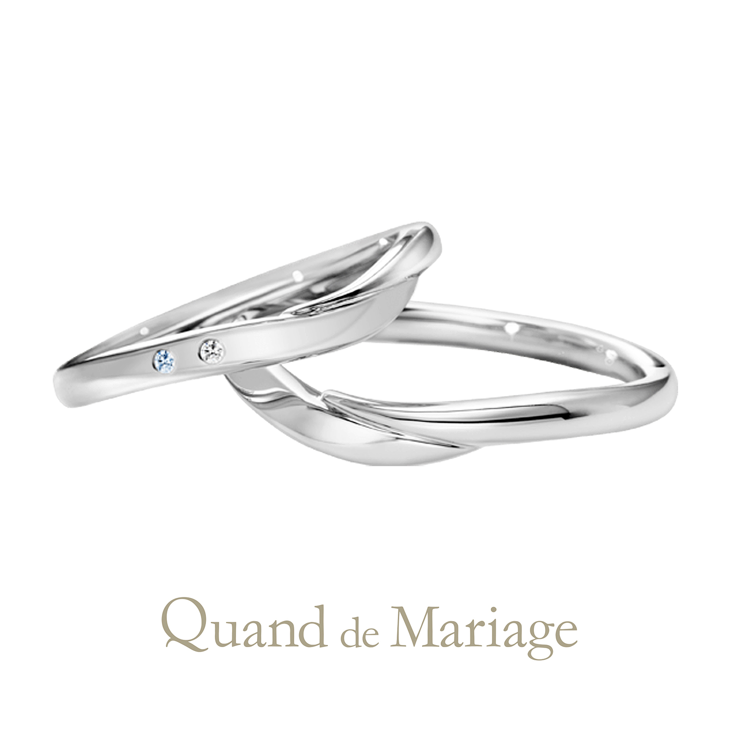 QuanddeMariageのクワンドゥマリアージュの結婚指輪でMarriageringでマリッジリングのAilesのエール