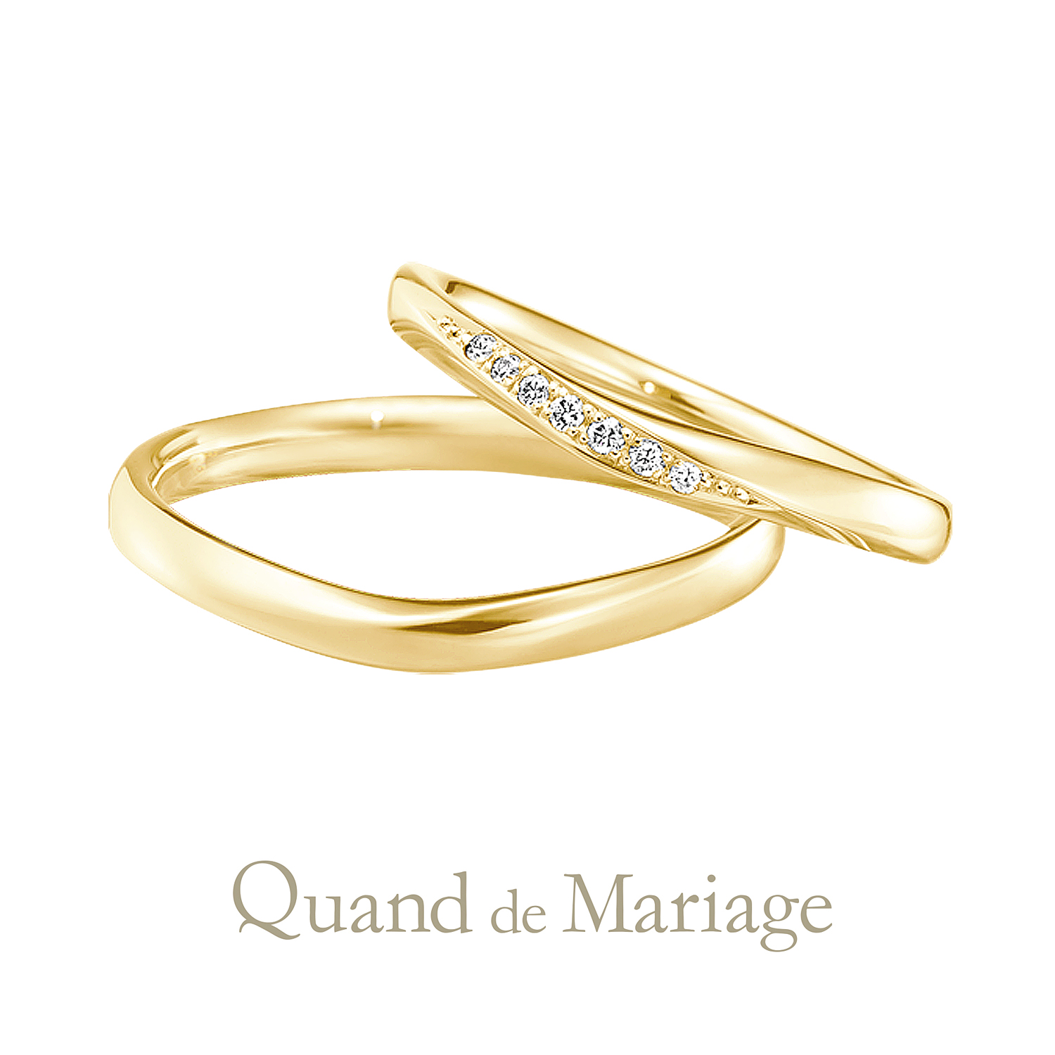 QuanddeMariageのクワンドゥマリアージュの結婚指輪でMarriageringでマリッジリングのVagueのヴァーグ