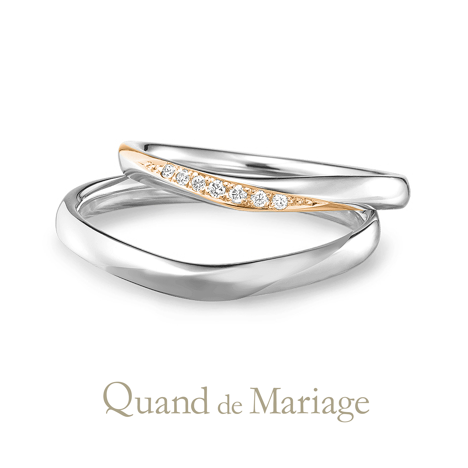 QuanddeMariageのクワンドゥマリアージュの結婚指輪でMarriageringでマリッジリングのVagueのヴァーグ
