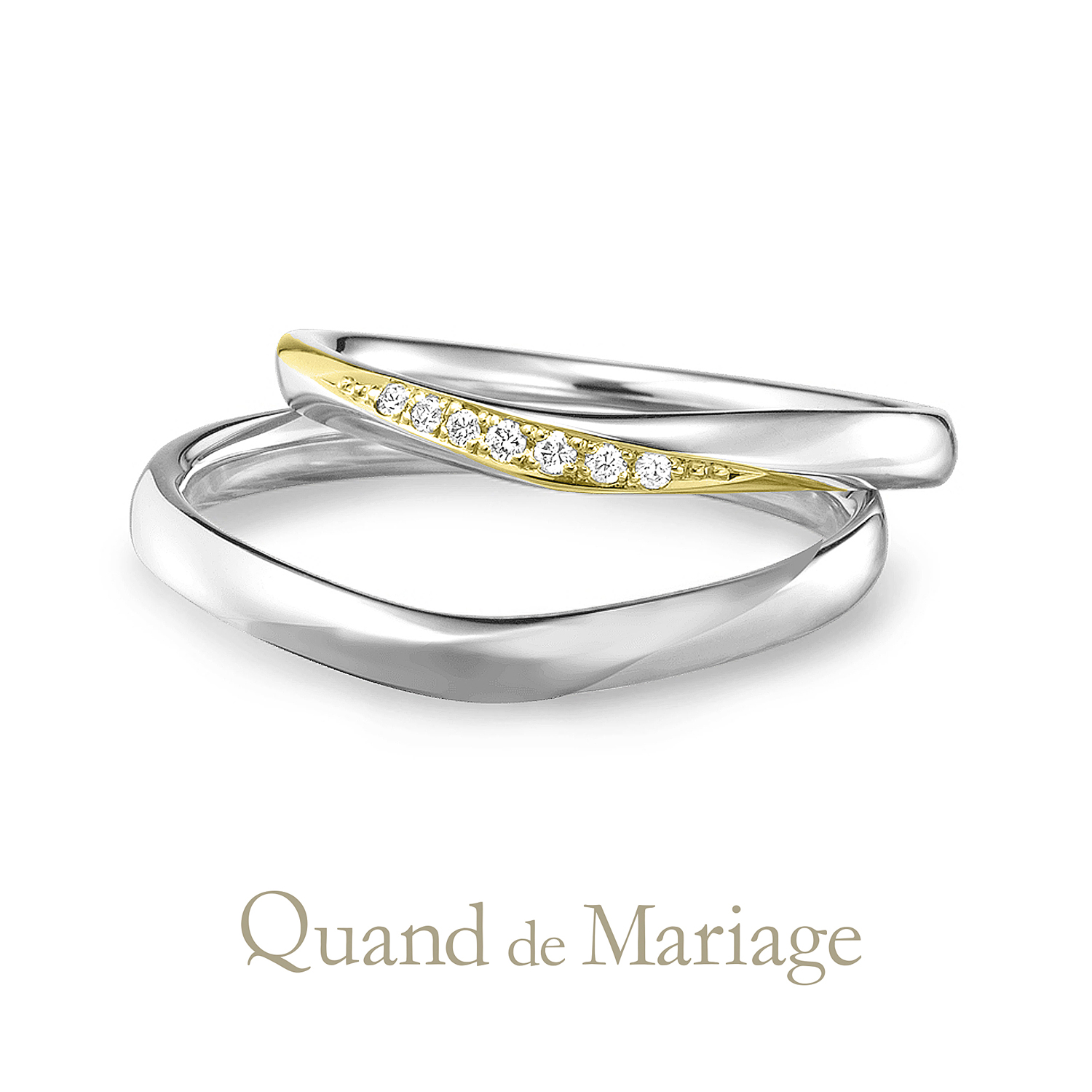 QuanddeMariageのクワンドゥマリアージュの結婚指輪でMarriageringでマリッジリングのVagueのヴァーグ