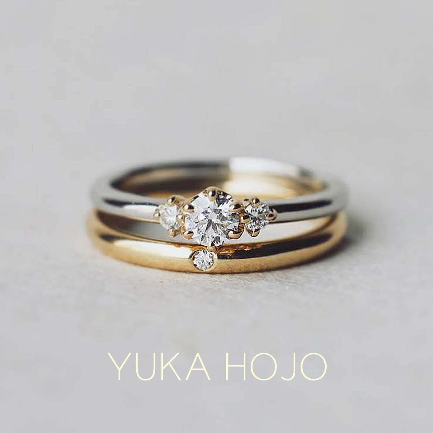 YUKA HOJOユカホウジョウの婚約指輪でエンゲージリングのStoryストーリーと結婚指輪でマリッジリングのSoulmatesソウルメイト