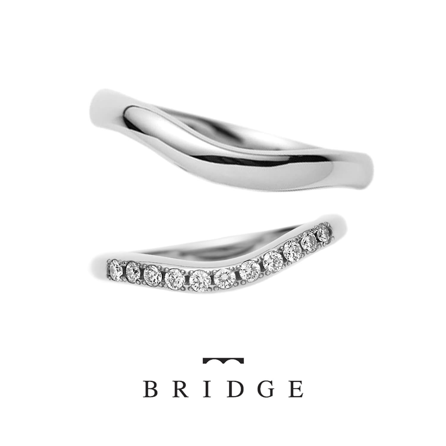 BRIDGEブリッジの結婚指輪MORNINGDEWあおぎ