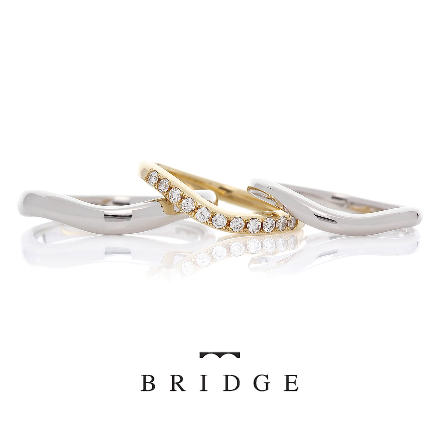 BRIDGEブリッジの結婚指輪MORNINGDEWあおぎ