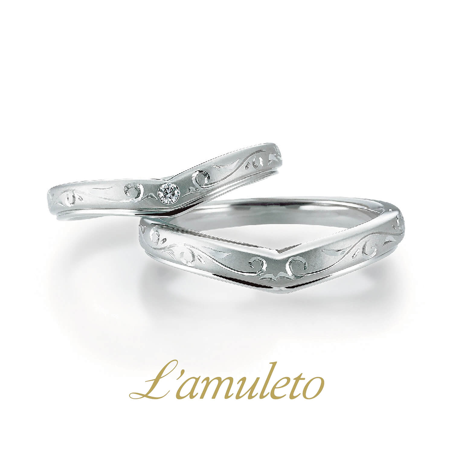 L'amuletoラムレートの結婚指輪Arabescoアラべスコ