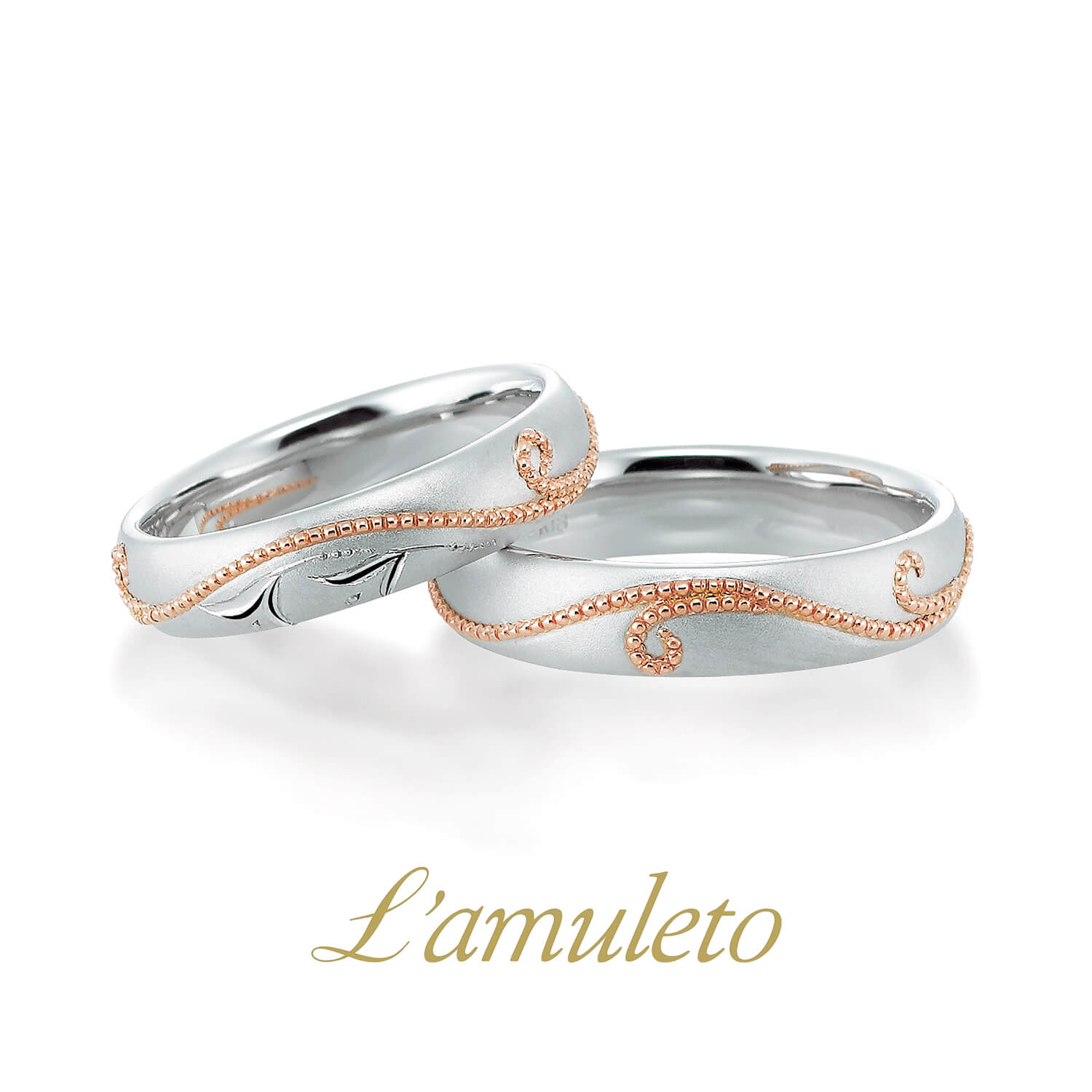 L'amuletoラムレートの結婚指輪Caprifoglioカプリフォリオ