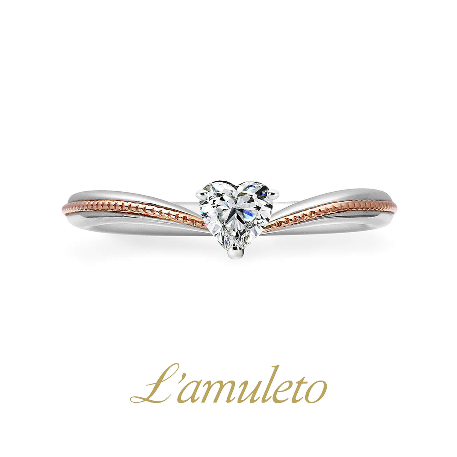 L'amuletoラムレートの婚約指輪CoronaDiCuoreコロナディクオーレ