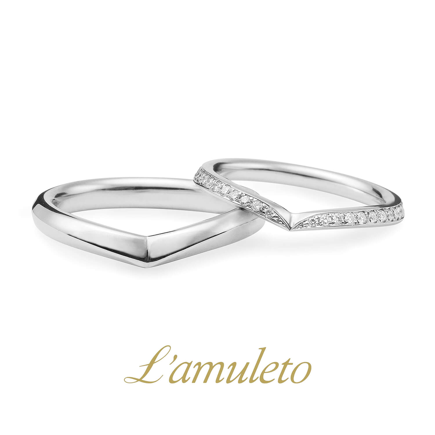 L'amuletoラムレートの結婚指輪CoronaDiCuoreコロナディクオーレ