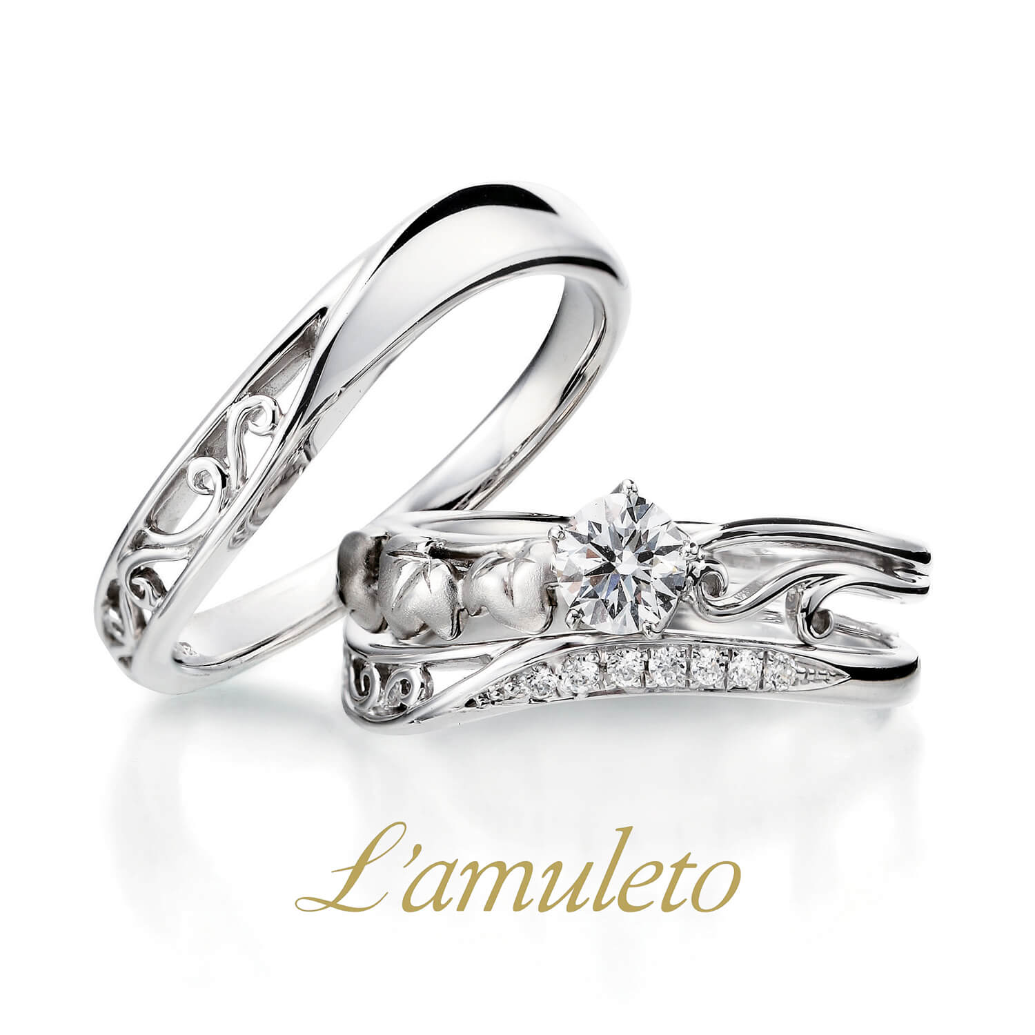 L'amuletoラムレートの婚約指輪と結婚指輪Ederaエデラ