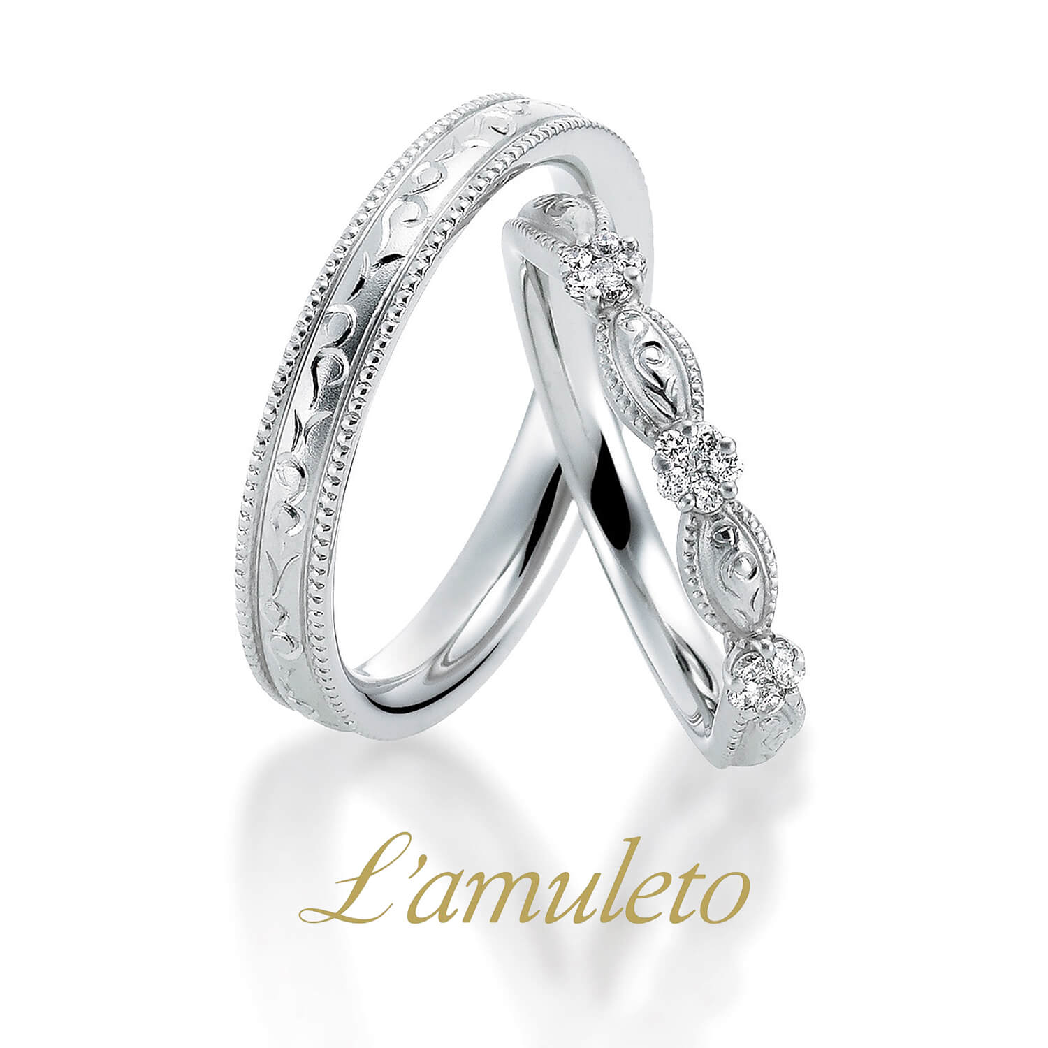 L'amuletoラムレートの結婚指輪Fiorituraフィオリトゥーラ