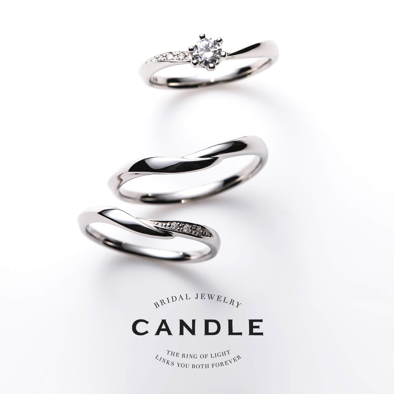 CANDLEキャンドルの婚約指輪と結婚指輪Floatingフローティング