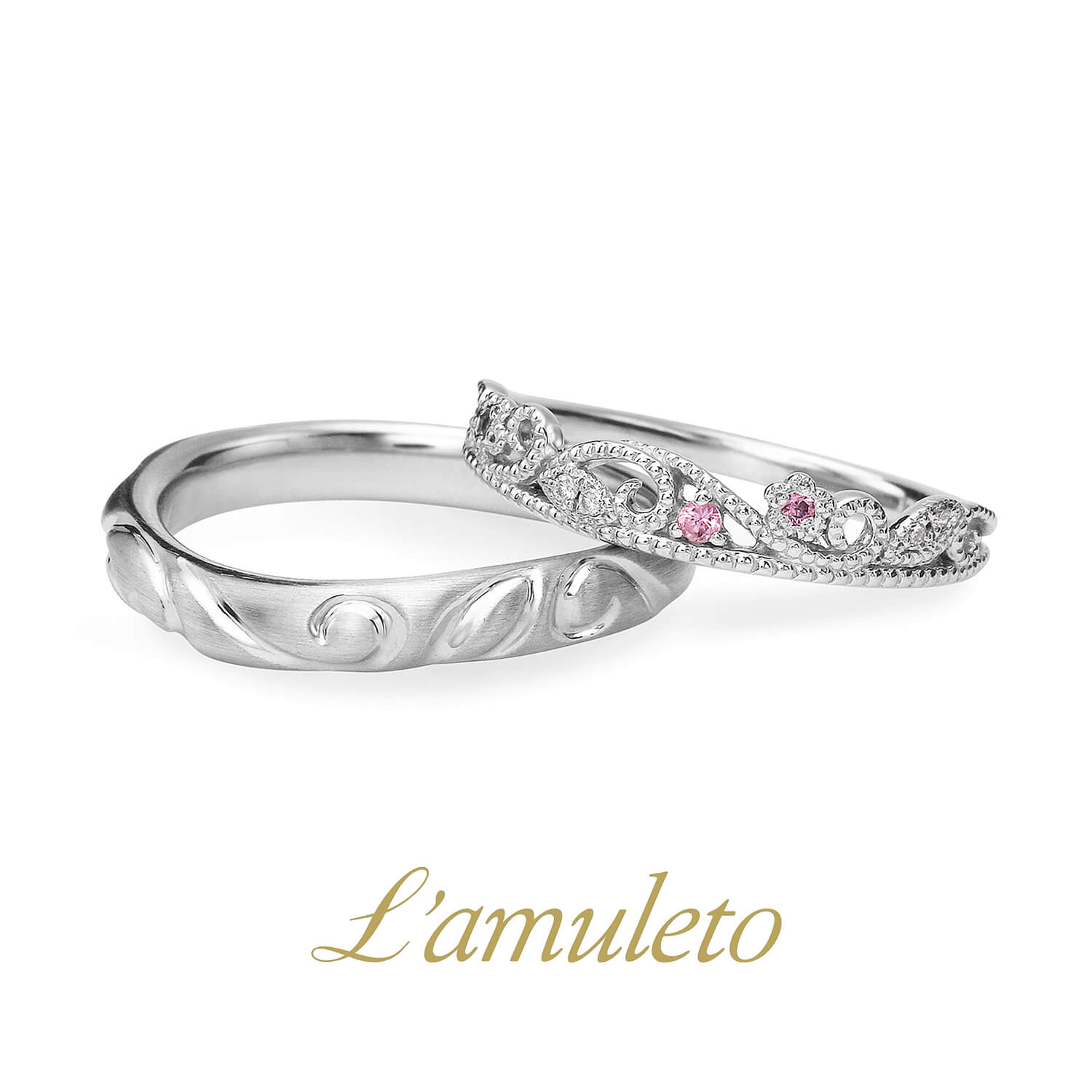 L'amuletoラムレートの結婚指輪Ghirlandaギルランダ