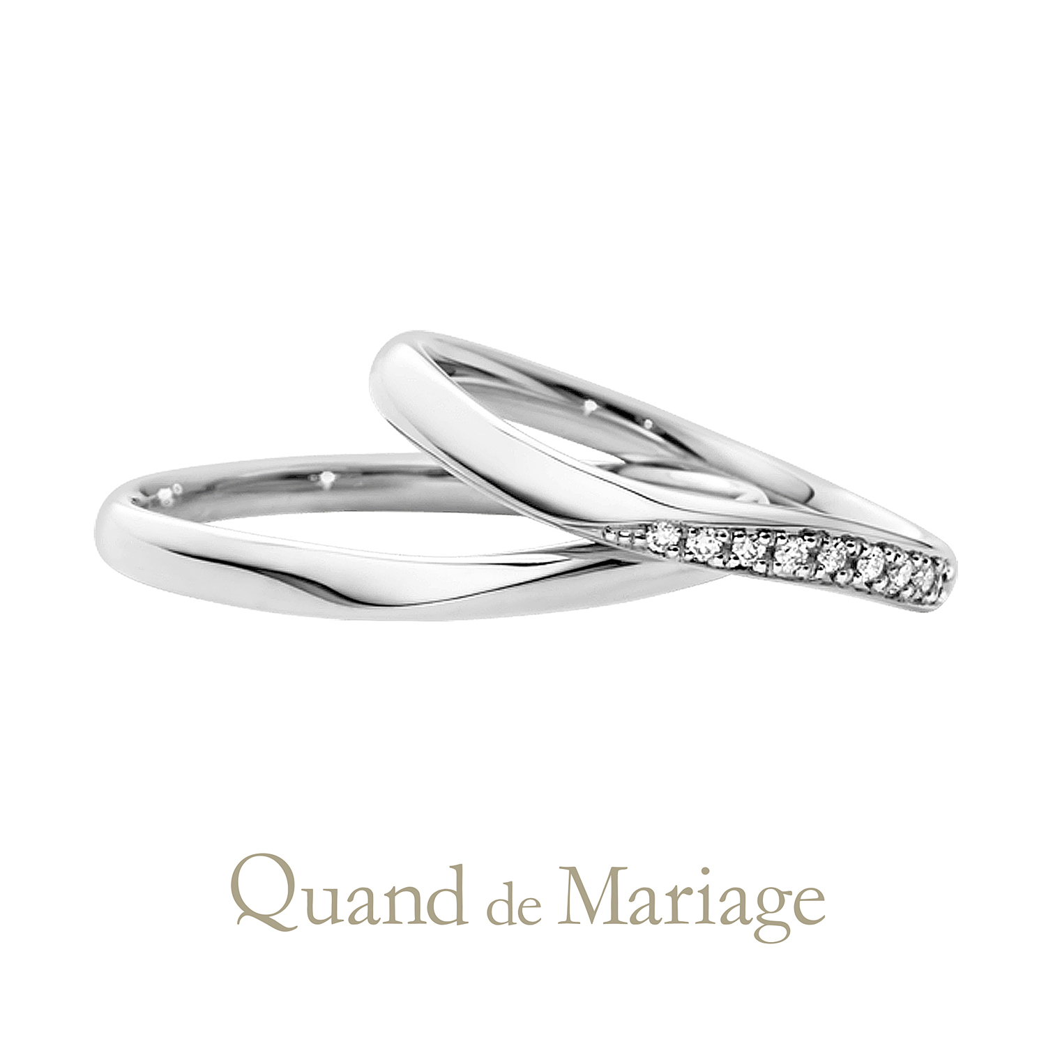 QuanddeMariageのクワンドゥマリアージュの結婚指輪でMarriageringでマリッジリングのBlancのブラン