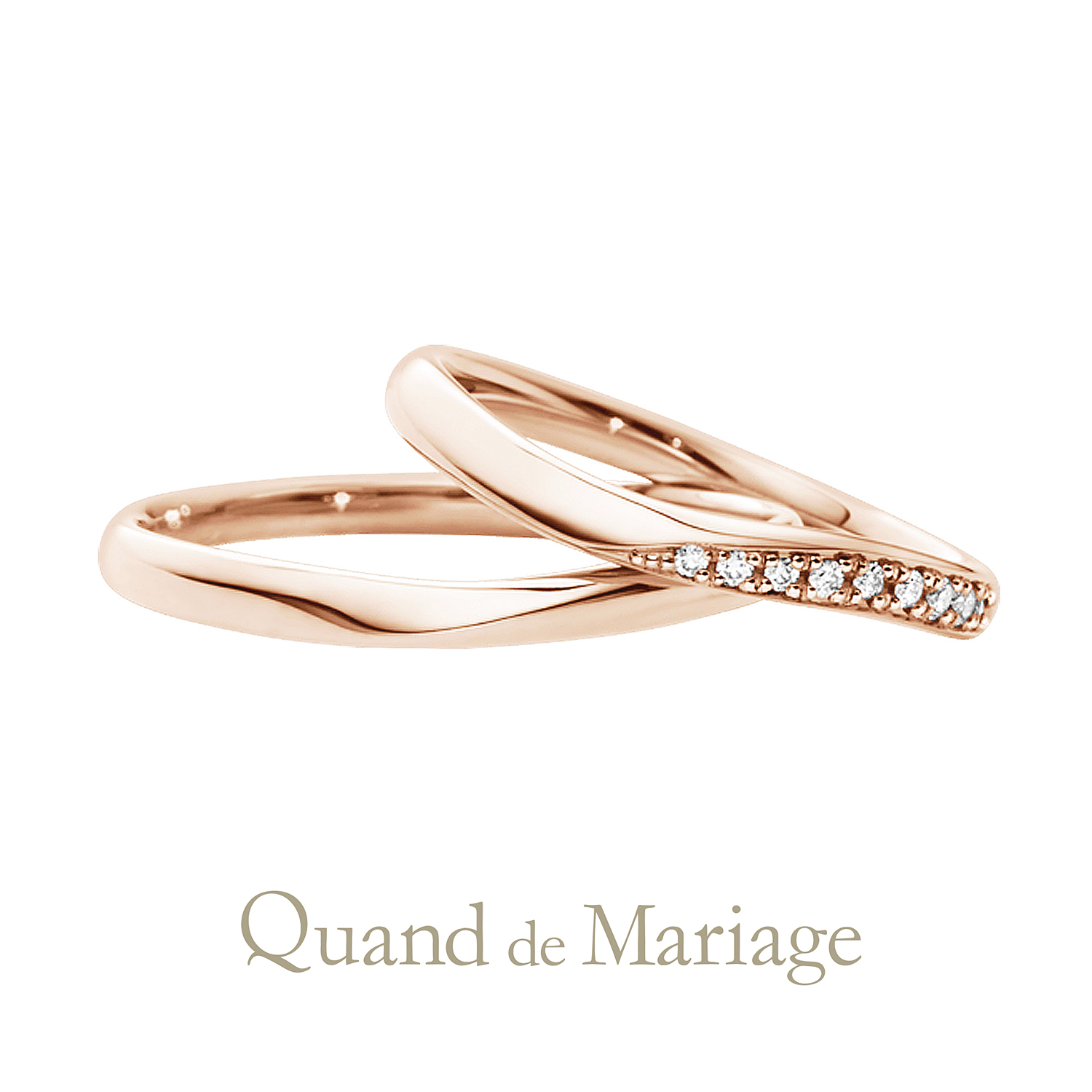 QuanddeMariageのクワンドゥマリアージュの結婚指輪でMarriageringでマリッジリングのBlancのブラン