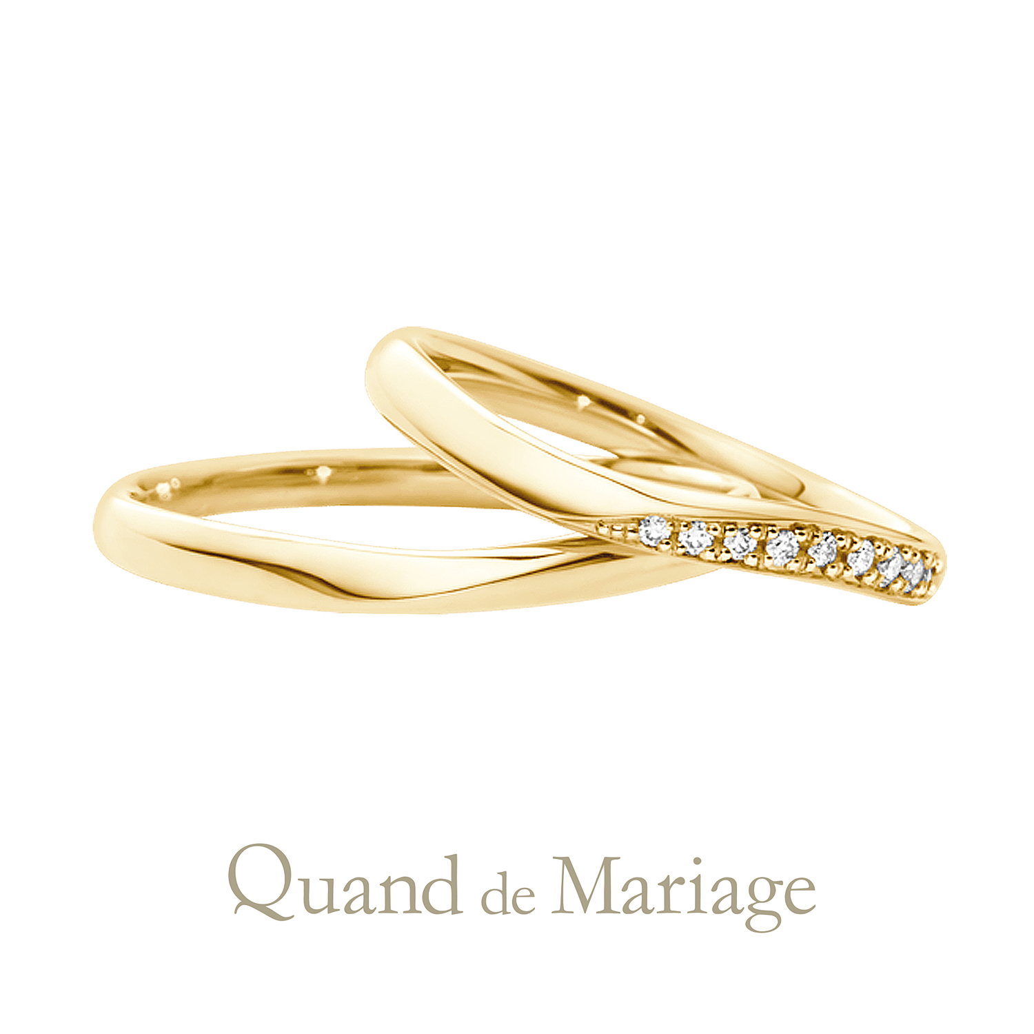 QuanddeMariageのクワンドゥマリアージュの結婚指輪でMarriageringでマリッジリングのBlancのブラン