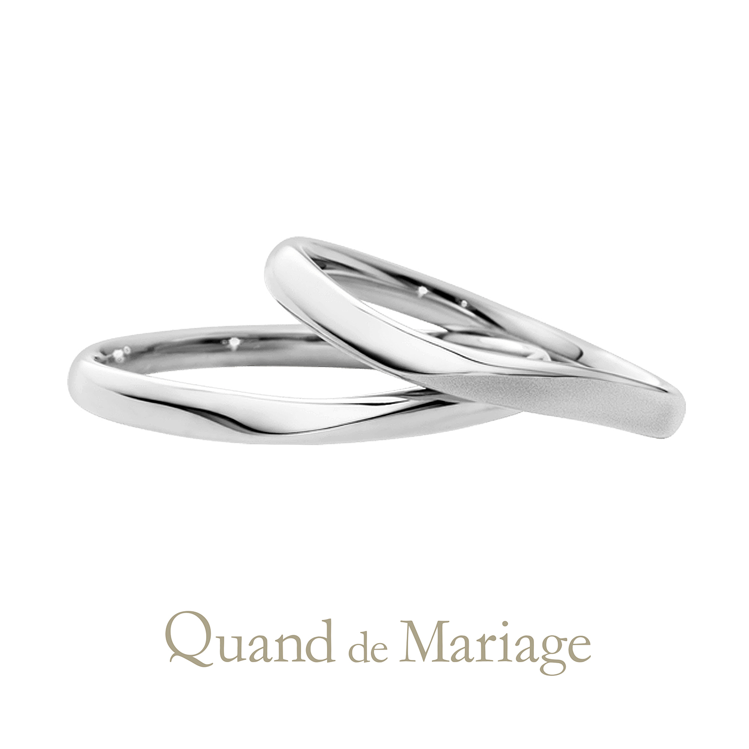 QuanddeMariageのクワンドゥマリアージュの結婚指輪でMarriageringでマリッジリングのBlancのブラン