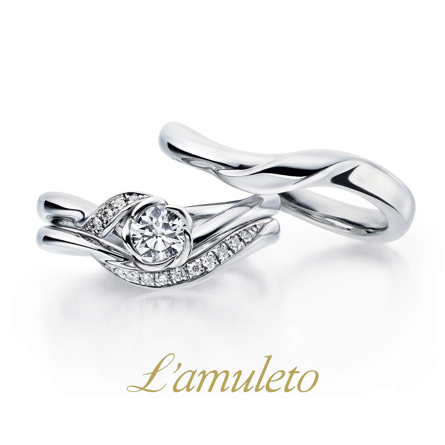 L'amuletoラムレートの婚約指輪と結婚指輪RosaAnticaロサアンティカ