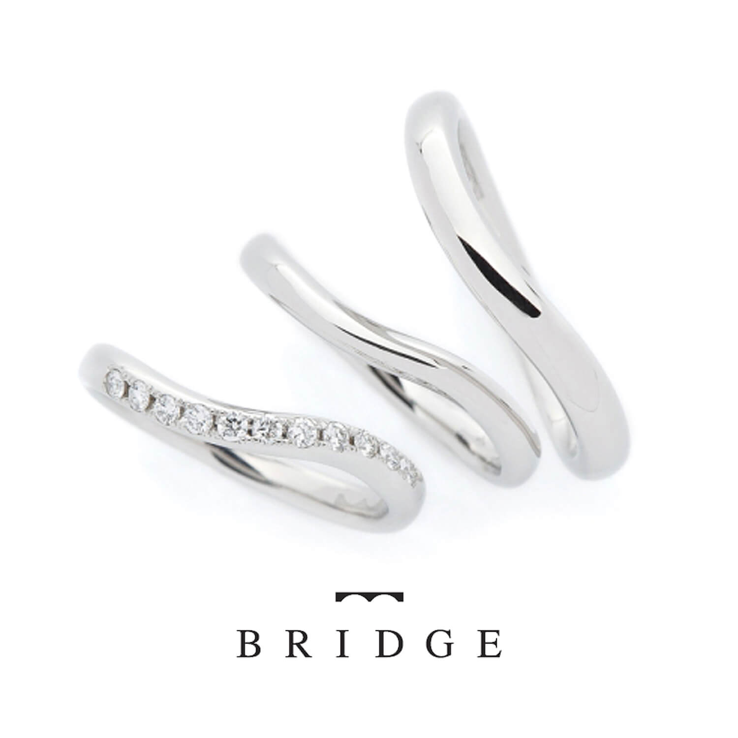 BRIDGEブリッジの結婚指輪MORNINGWAVEつむぎ