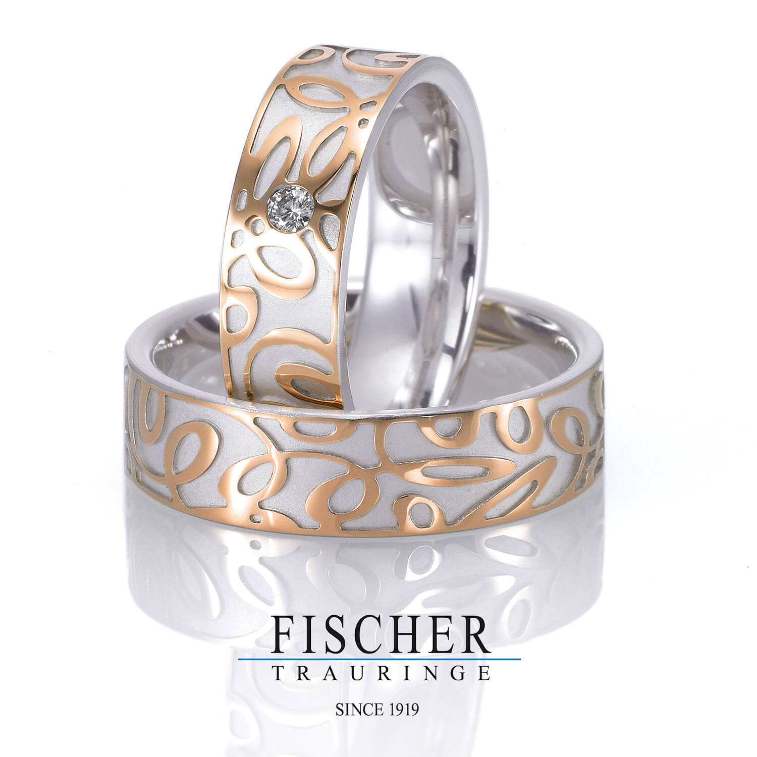 FISCHERフィッシャーの結婚指輪でWeddingRingウェディングリング9750289-040と9650289-040