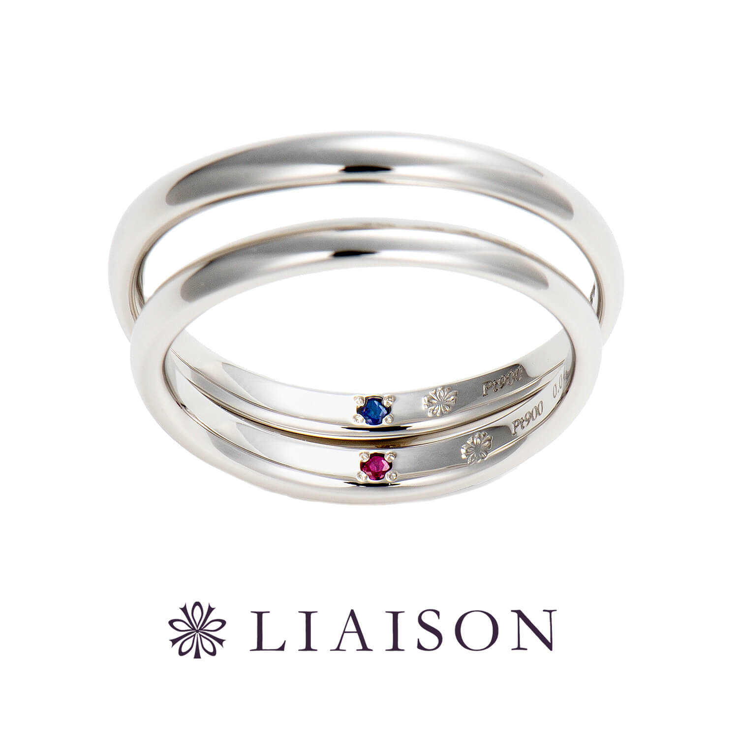 LIAISONリエゾンの結婚指輪の内側の誕生石