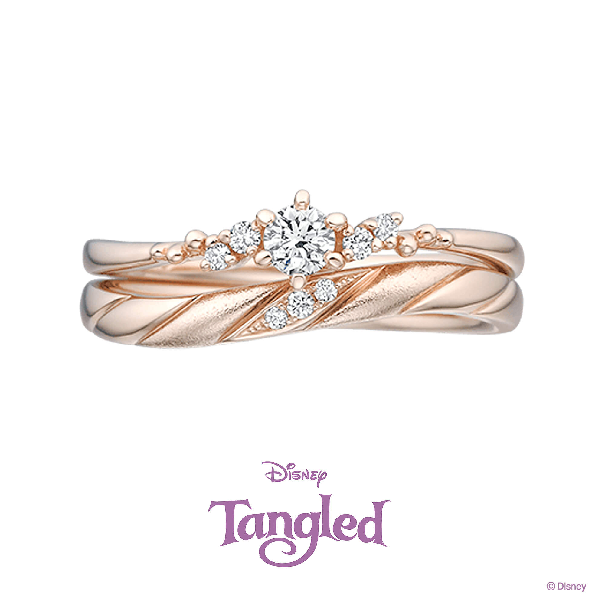 Disneyラプンツェルディズニーラプンツェルの婚約指輪と結婚指輪BestdayEver史上最高の日